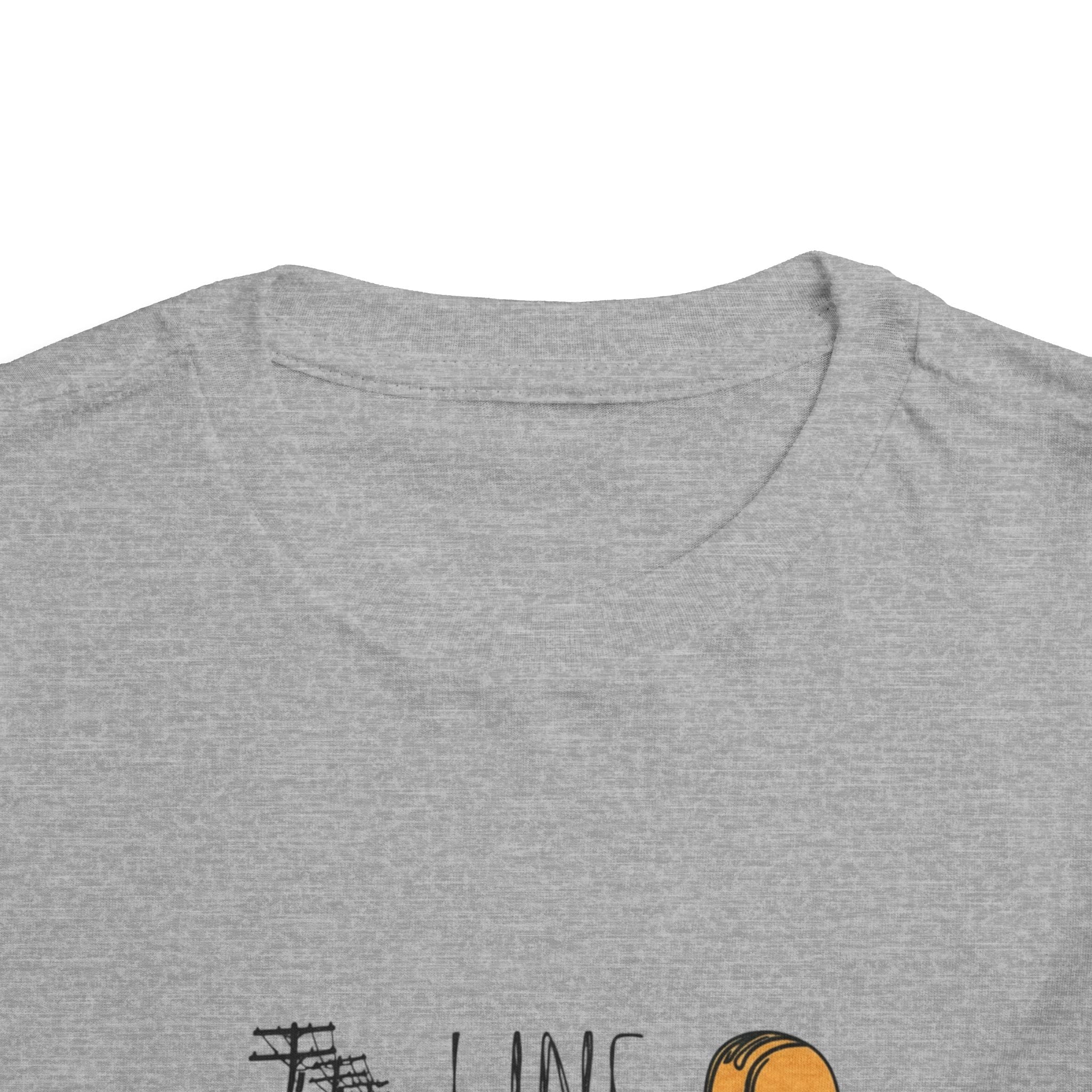 Toddler Line Life Tee, Kids Safety Shirt, Construction Theme, Funny Work Tee, Unique Gift for Boys, Personalized Toddler Apparel