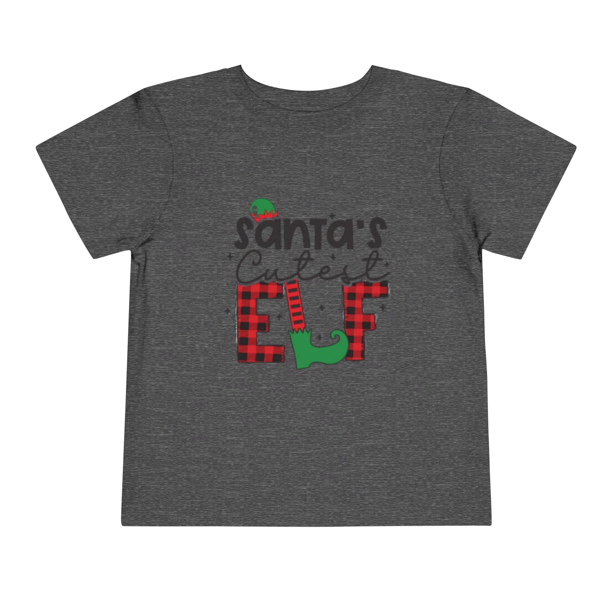 Santa's Cutest Elf Toddler Tee, Holiday Shirt, Christmas Clothing, Kids Apparel, Festive Gift, Elf T-Shirt