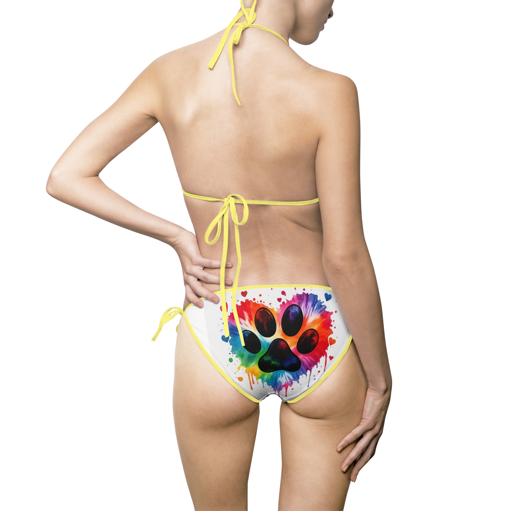 Vibrant Women's Bikini Swimsuit, Tropical Swimwear, Beach Ready, Summer Essentials, Pool Party Must-Have, Gift for Her
