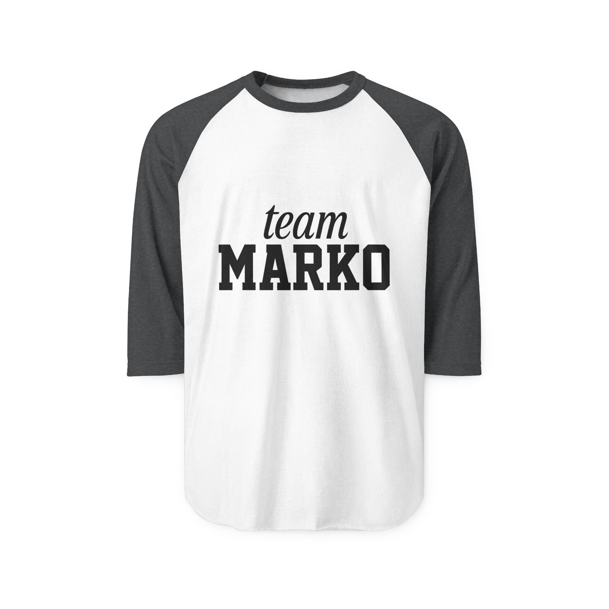 Team Marko Raglan Shirt, Unisex Sports Tee, Gift for Sports Fans, Comfortable Casual Wear, Perfect for Game Day, Team Spirit Apparel