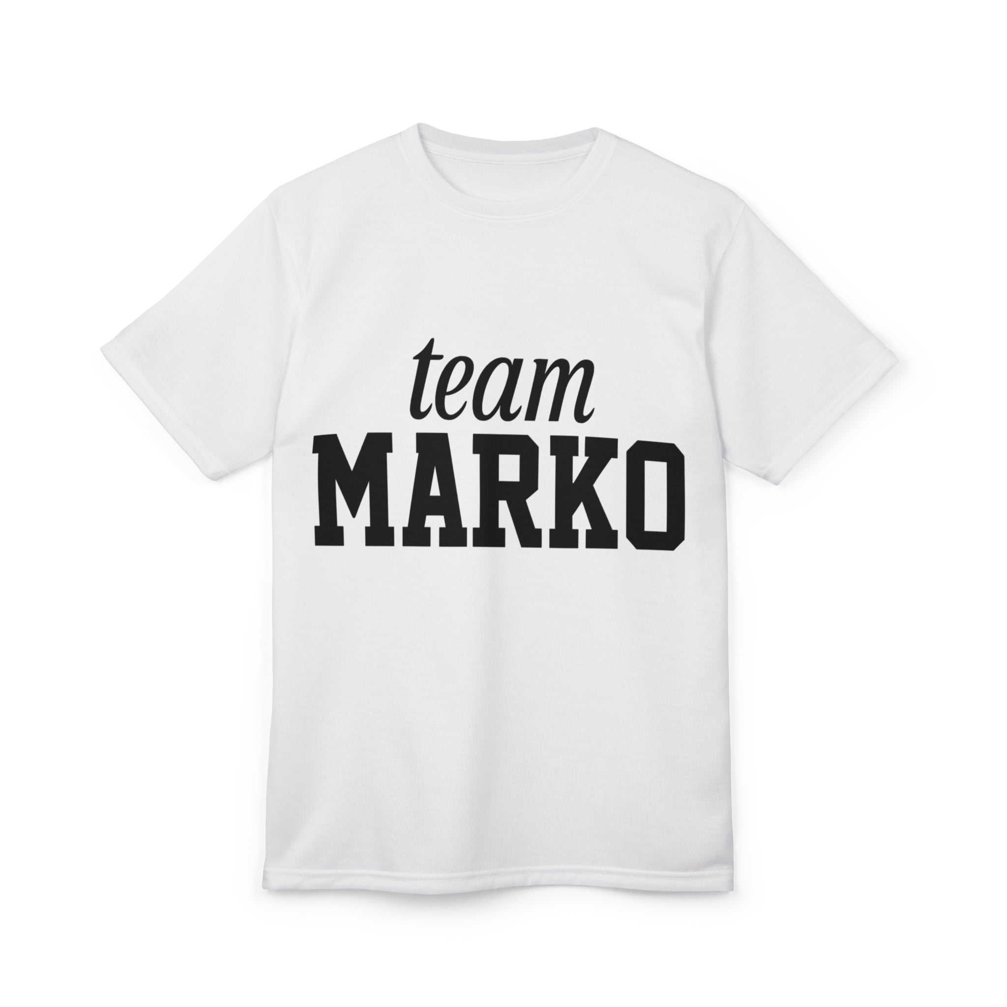Team Marko Unisex Cut & Sew Tee, Custom Graphic Tee for Sports, Family Events, Birthday Gifts, Team Spirit Wear