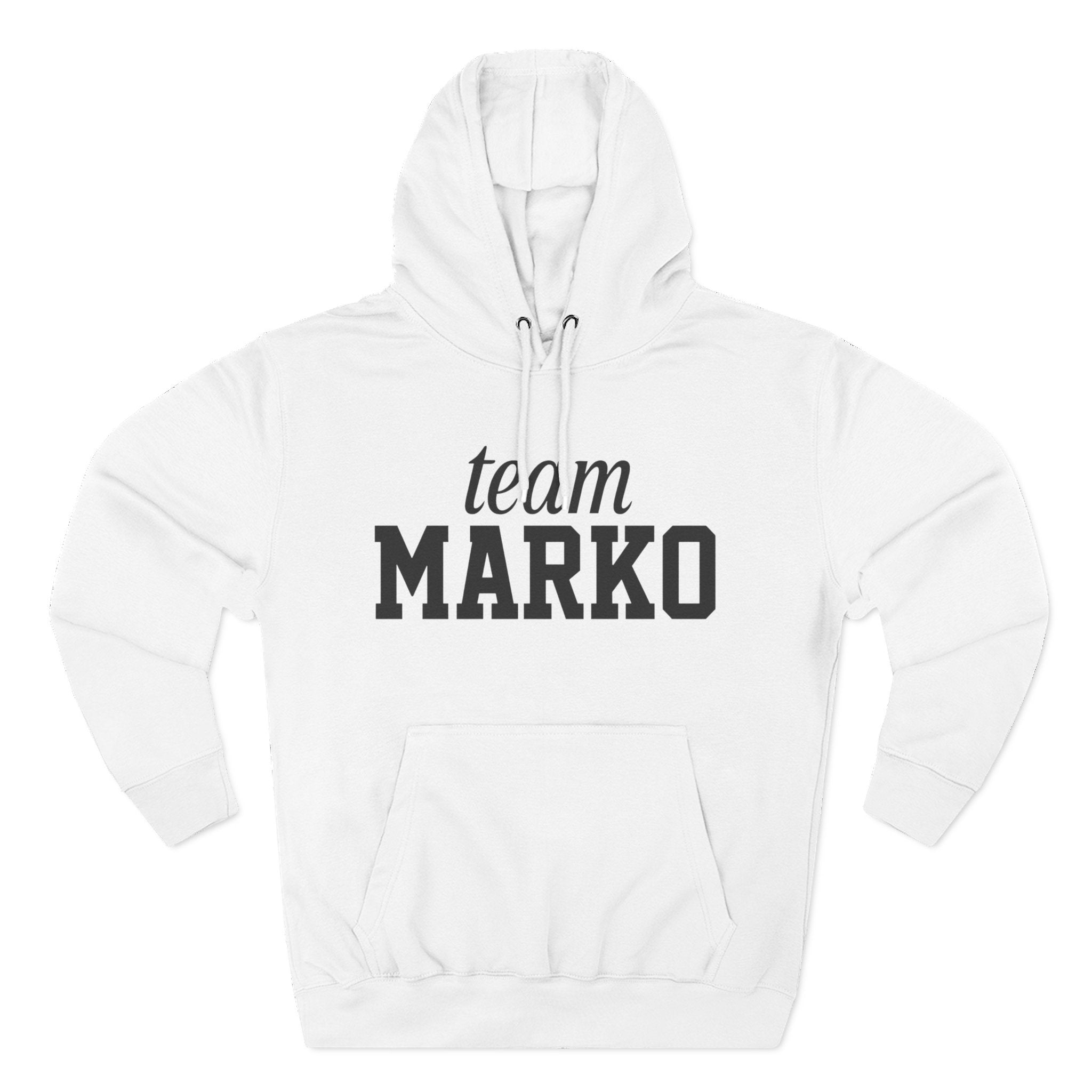 Team Marko Hoodie, Personalized Fleece Sweatshirt, Gift for Sports Fans, Casual Wear, Gym Outfit, Custom Hoodie
