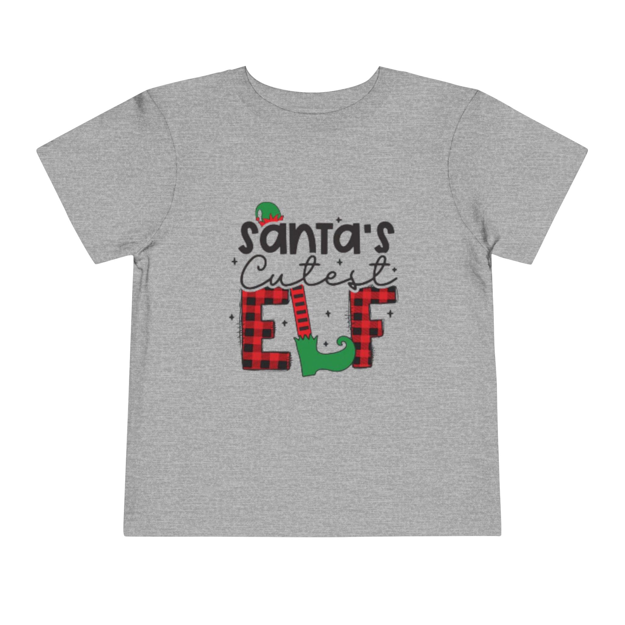 Santa's Cutest Elf Toddler Tee, Holiday Shirt, Christmas Clothing, Kids Apparel, Festive Gift, Elf T-Shirt