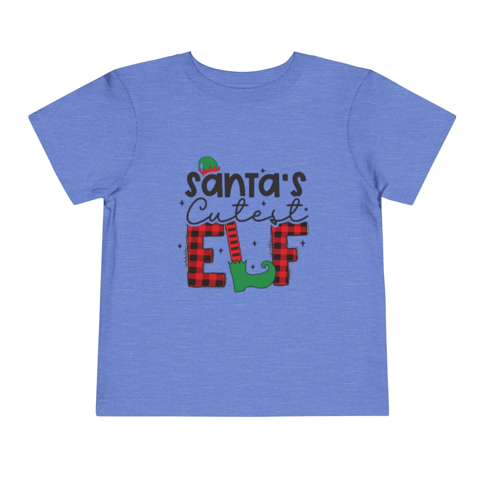 Santa's Cutest Elf Toddler Tee, Holiday Shirt, Christmas Clothing, Kids Apparel, Festive Gift, Elf T-Shirt