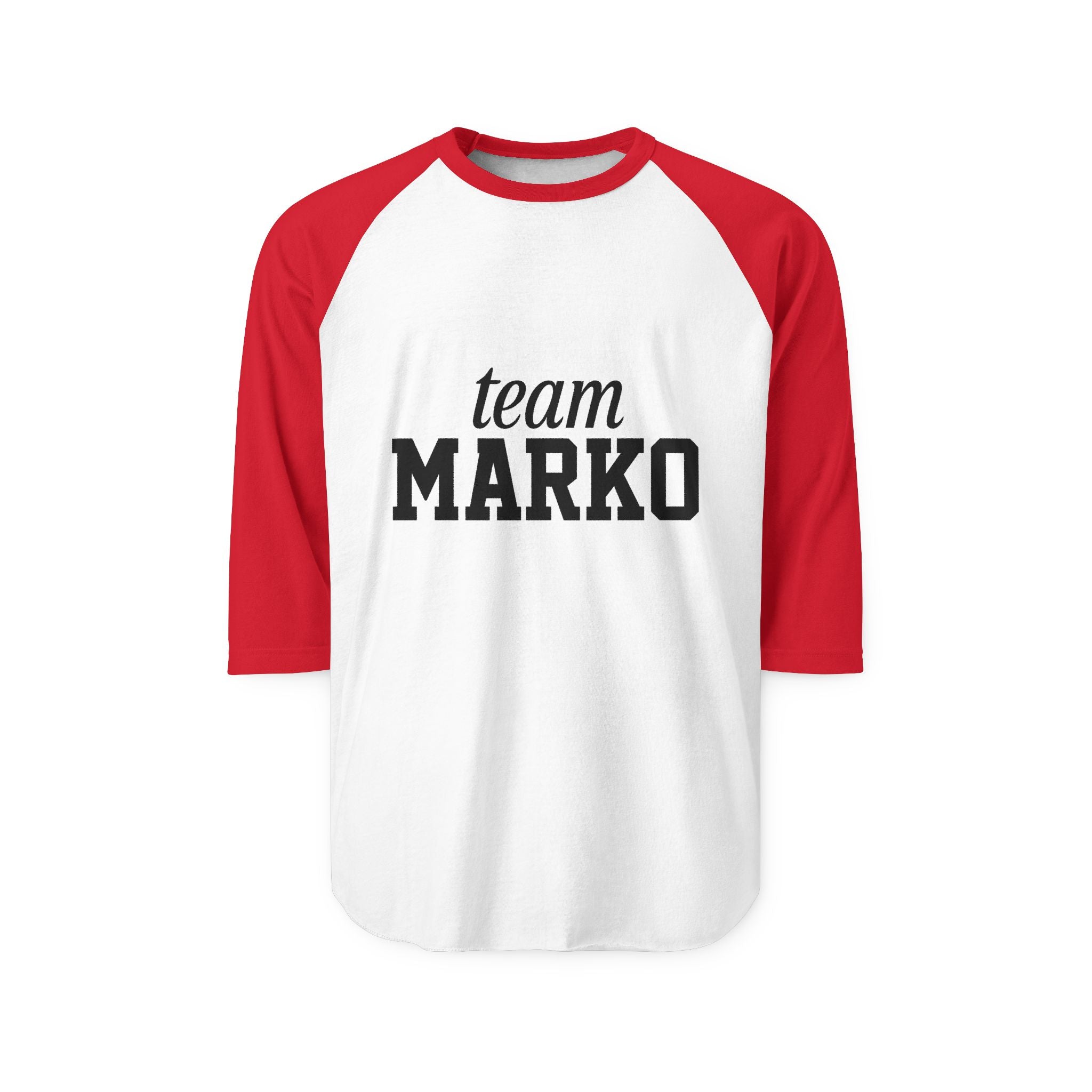Team Marko Raglan Shirt, Unisex Sports Tee, Gift for Sports Fans, Comfortable Casual Wear, Perfect for Game Day, Team Spirit Apparel