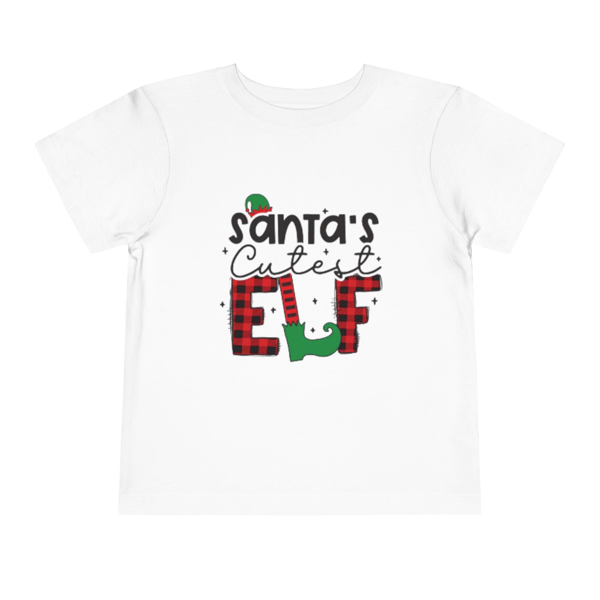 Santa's Cutest Elf Toddler Tee, Holiday Shirt, Christmas Clothing, Kids Apparel, Festive Gift, Elf T-Shirt