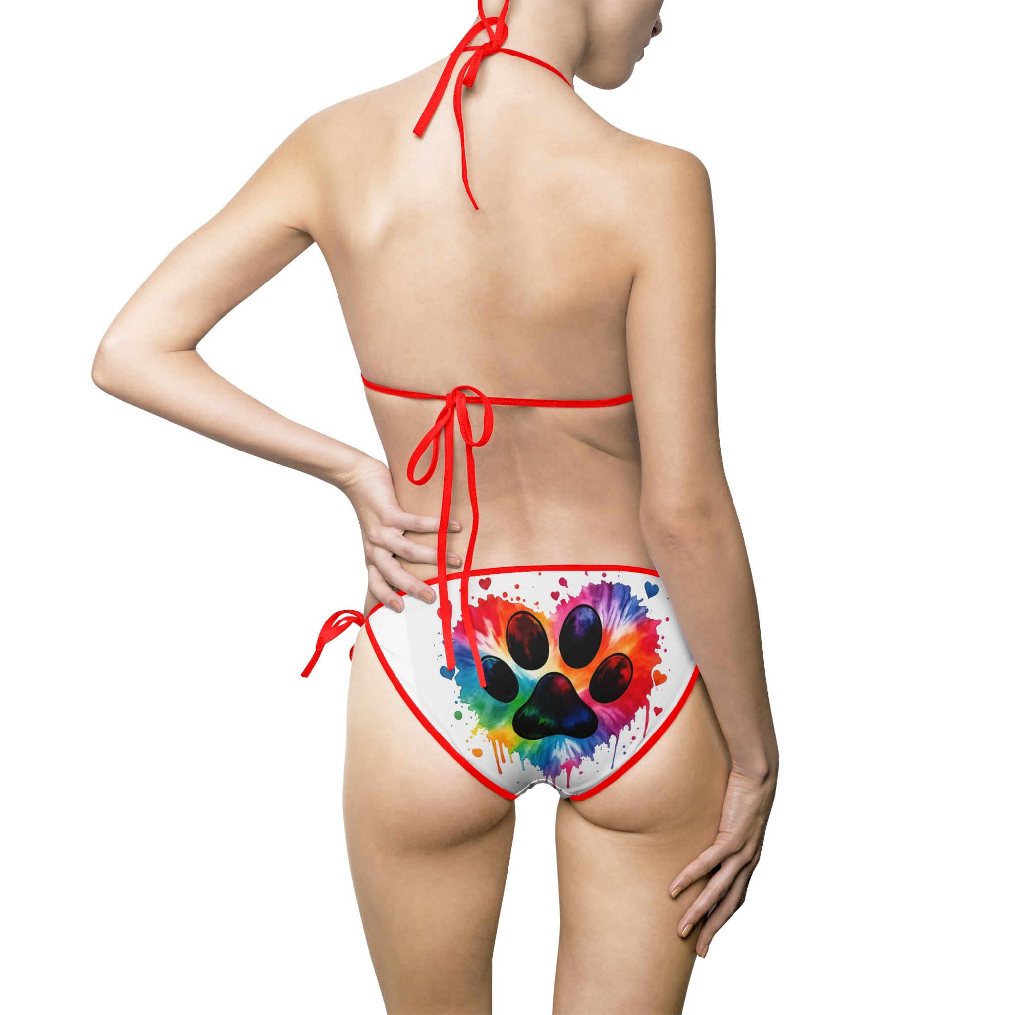 Vibrant Women's Bikini Swimsuit, Tropical Swimwear, Beach Ready, Summer Essentials, Pool Party Must-Have, Gift for Her
