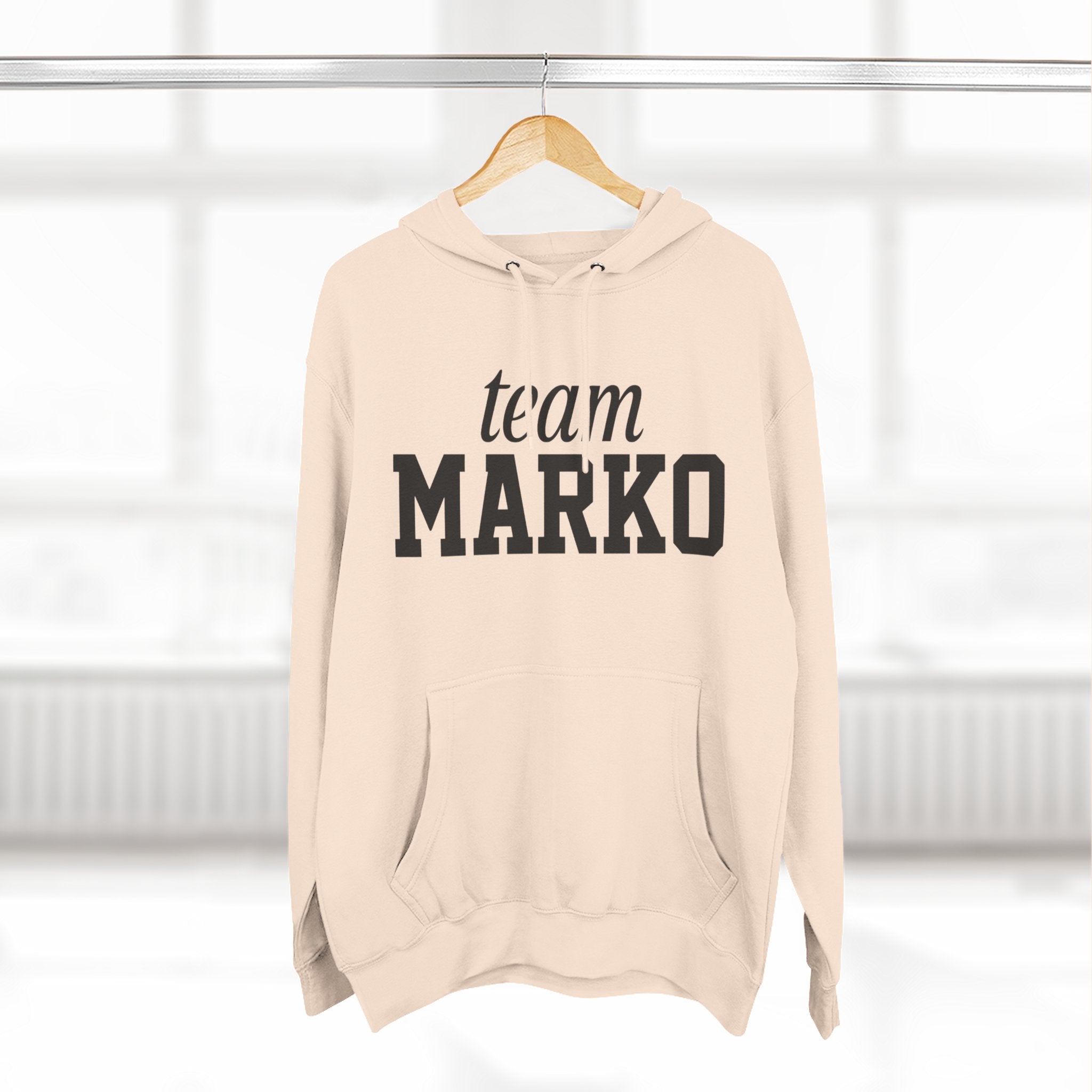 Team Marko Hoodie, Personalized Fleece Sweatshirt, Gift for Sports Fans, Casual Wear, Gym Outfit, Custom Hoodie