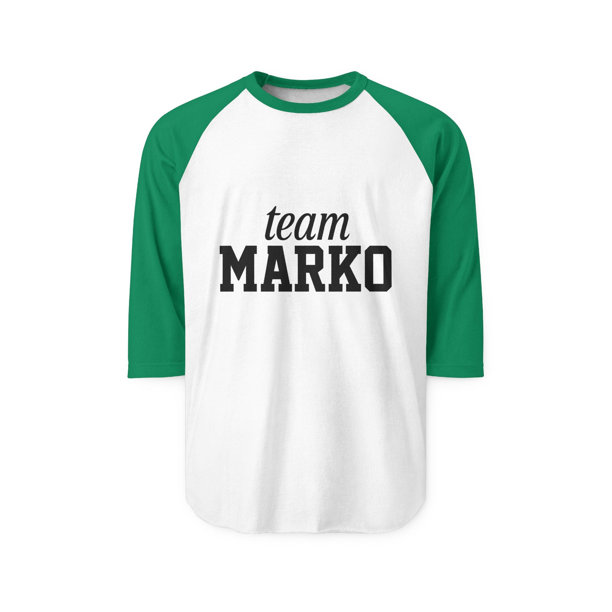 Team Marko Raglan Shirt, Unisex Sports Tee, Gift for Sports Fans, Comfortable Casual Wear, Perfect for Game Day, Team Spirit Apparel