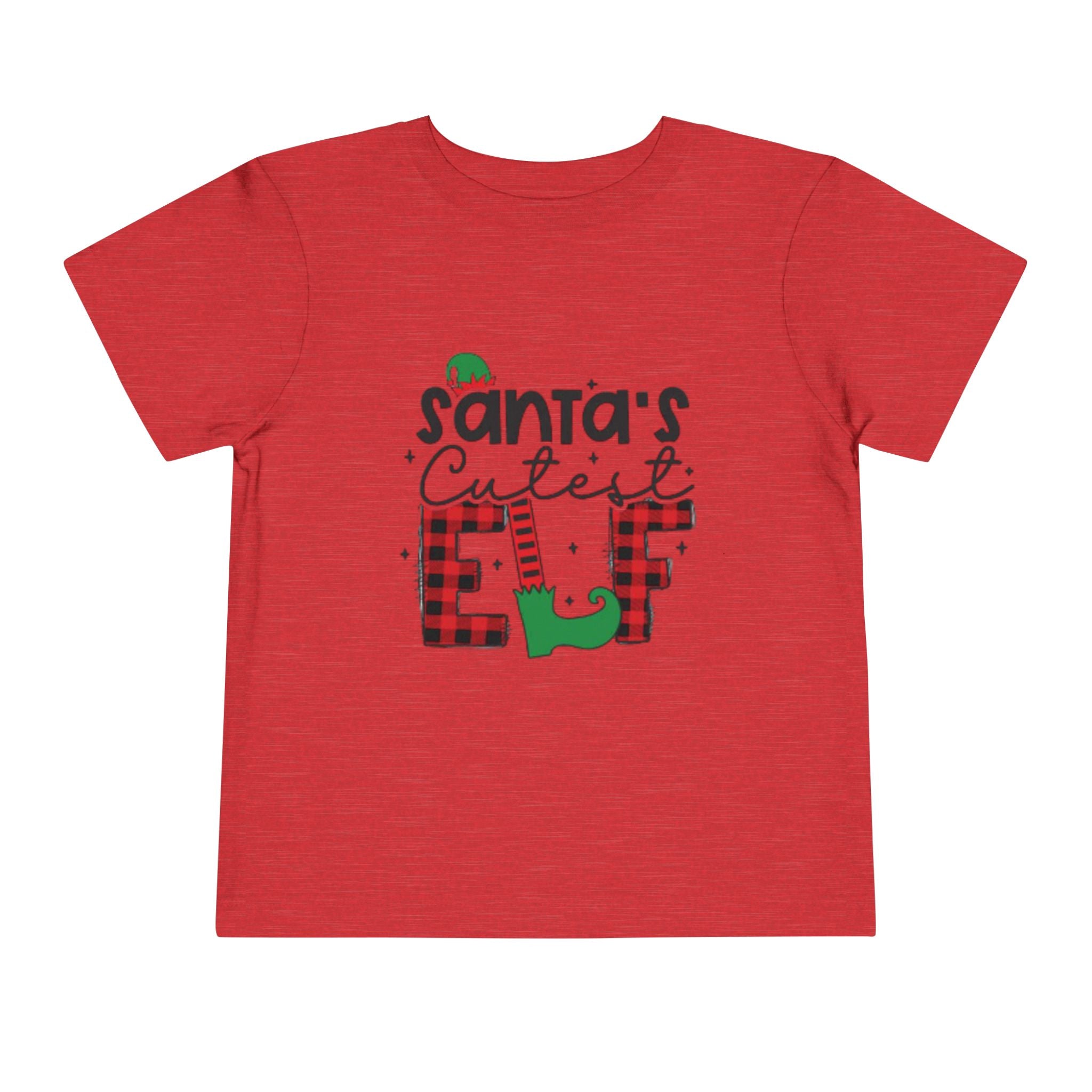 Santa's Cutest Elf Toddler Tee, Holiday Shirt, Christmas Clothing, Kids Apparel, Festive Gift, Elf T-Shirt
