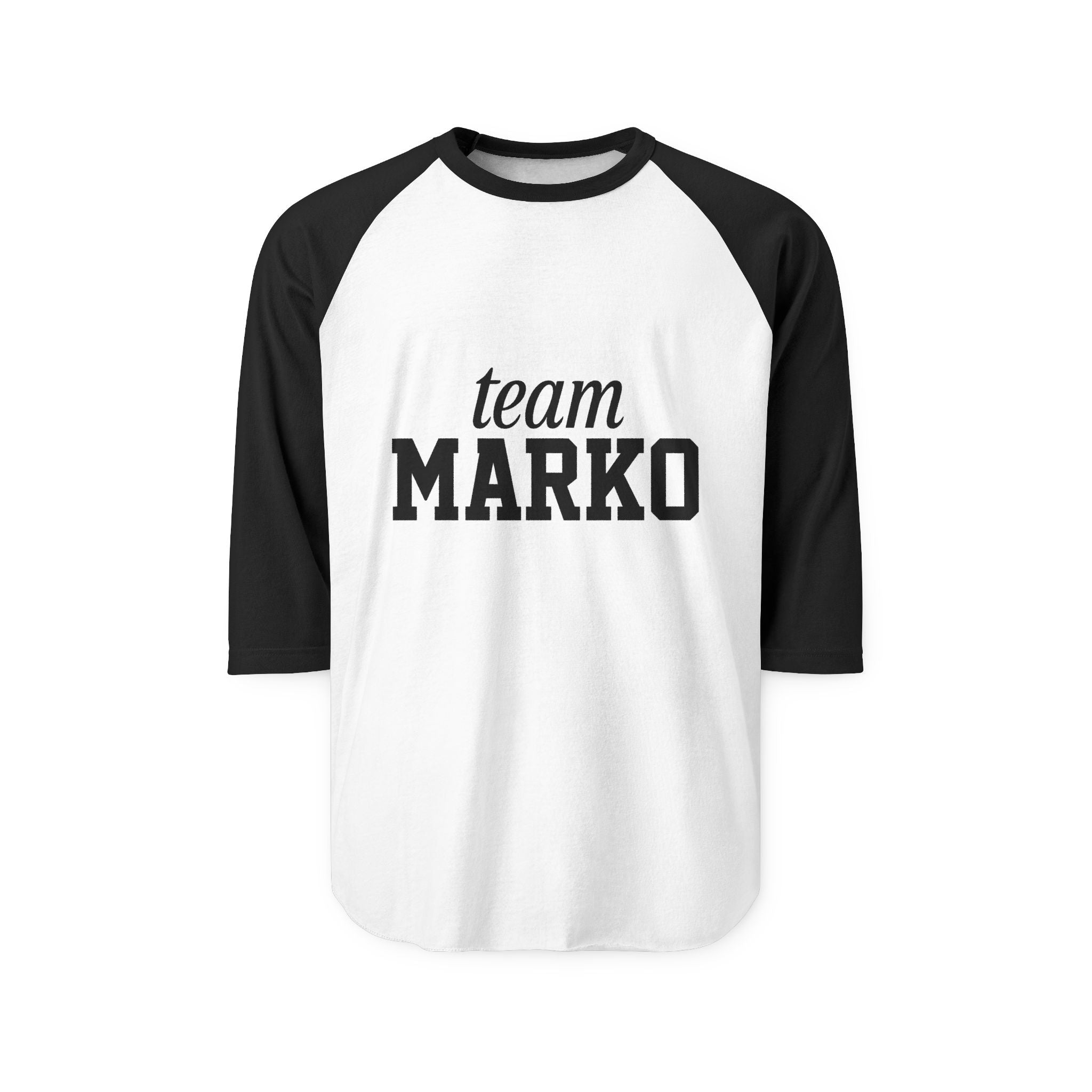 Team Marko Raglan Shirt, Unisex Sports Tee, Gift for Sports Fans, Comfortable Casual Wear, Perfect for Game Day, Team Spirit Apparel