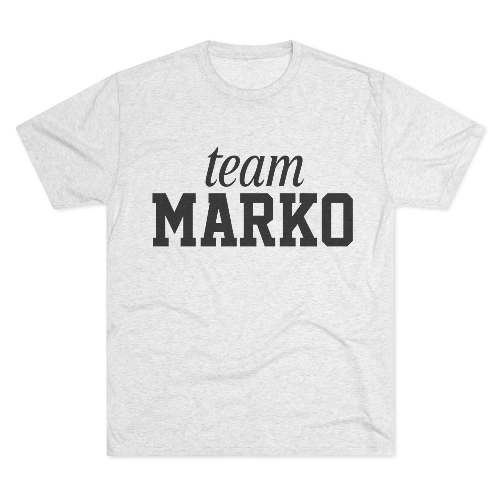 Team Marko Unisex Crew Tee, Perfect for Sports Fans, Casual Wear, Team Events, Family Gatherings, Gifts for Graduates
