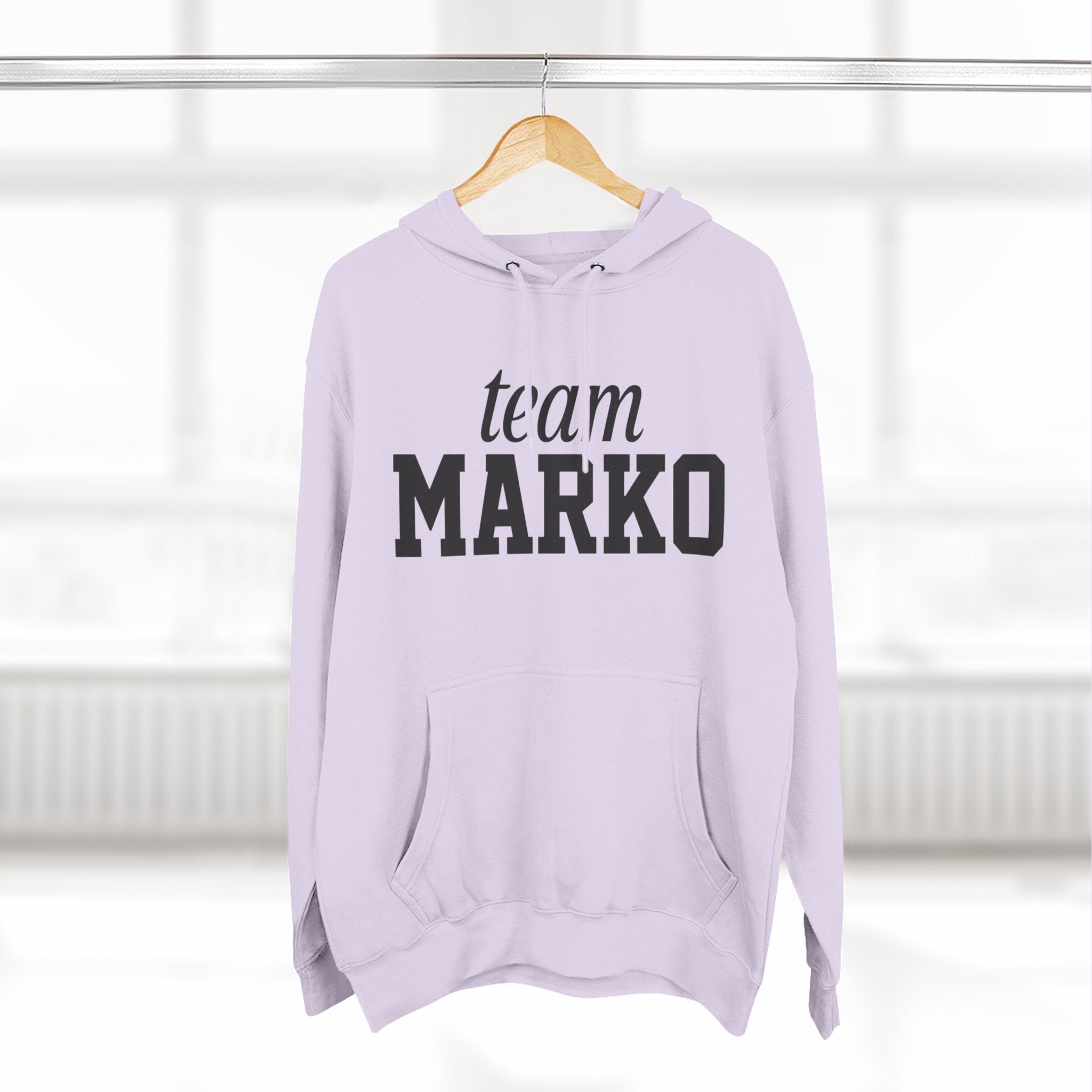 Team Marko Hoodie, Personalized Fleece Sweatshirt, Gift for Sports Fans, Casual Wear, Gym Outfit, Custom Hoodie