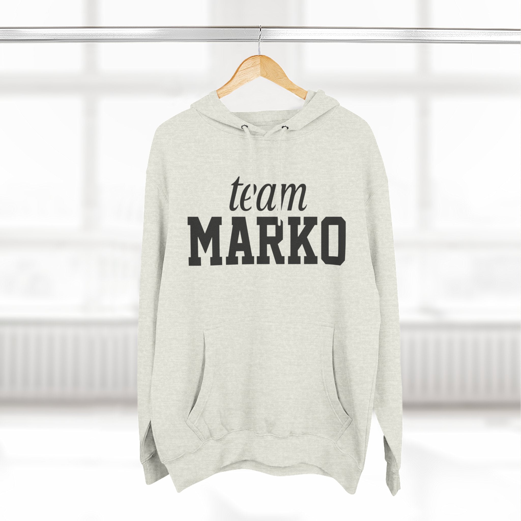 Team Marko Hoodie, Personalized Fleece Sweatshirt, Gift for Sports Fans, Casual Wear, Gym Outfit, Custom Hoodie