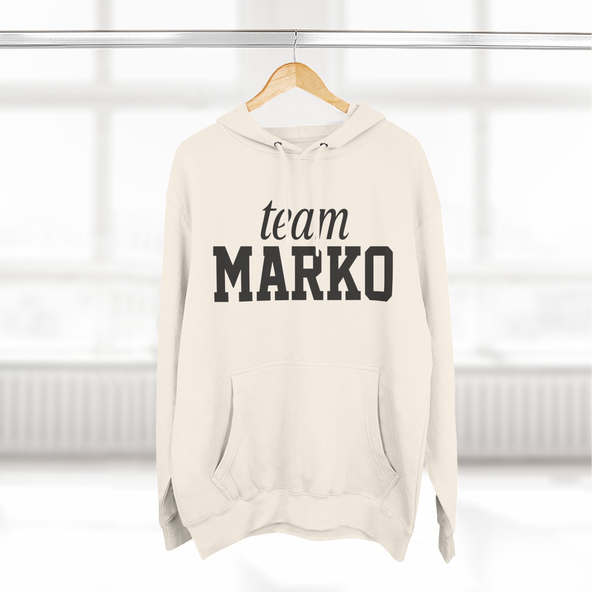 Team Marko Hoodie, Personalized Fleece Sweatshirt, Gift for Sports Fans, Casual Wear, Gym Outfit, Custom Hoodie