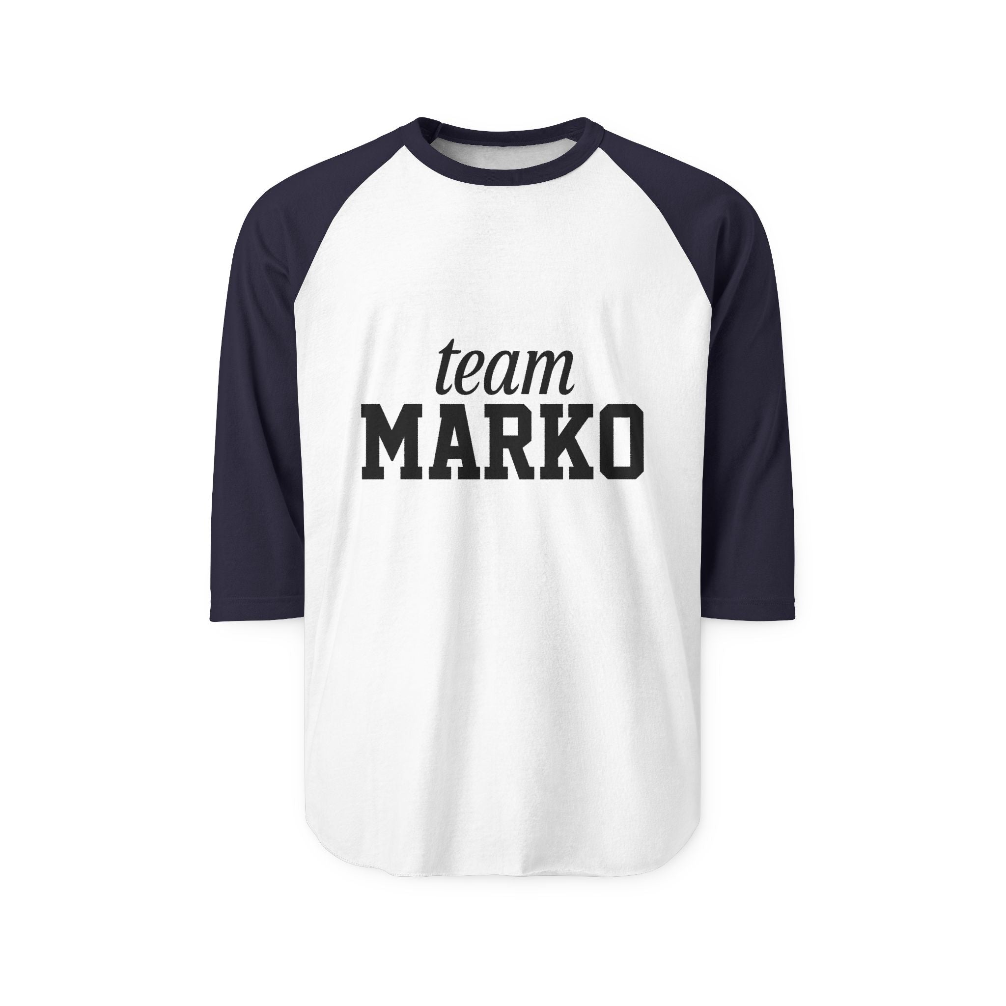 Team Marko Raglan Shirt, Unisex Sports Tee, Gift for Sports Fans, Comfortable Casual Wear, Perfect for Game Day, Team Spirit Apparel