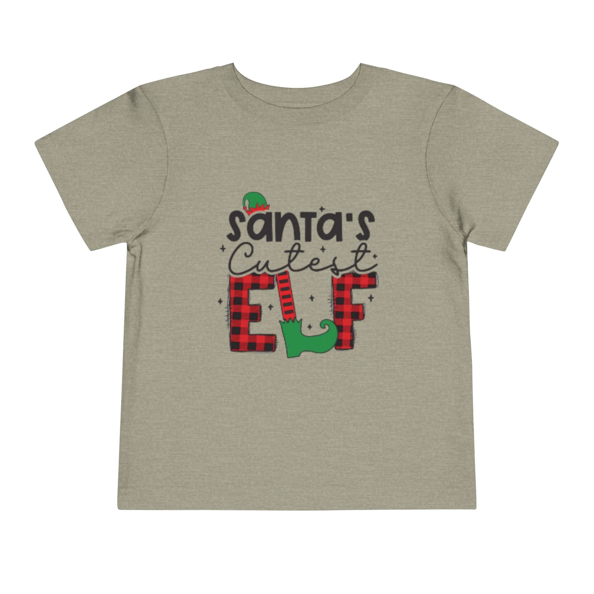 Santa's Cutest Elf Toddler Tee, Holiday Shirt, Christmas Clothing, Kids Apparel, Festive Gift, Elf T-Shirt