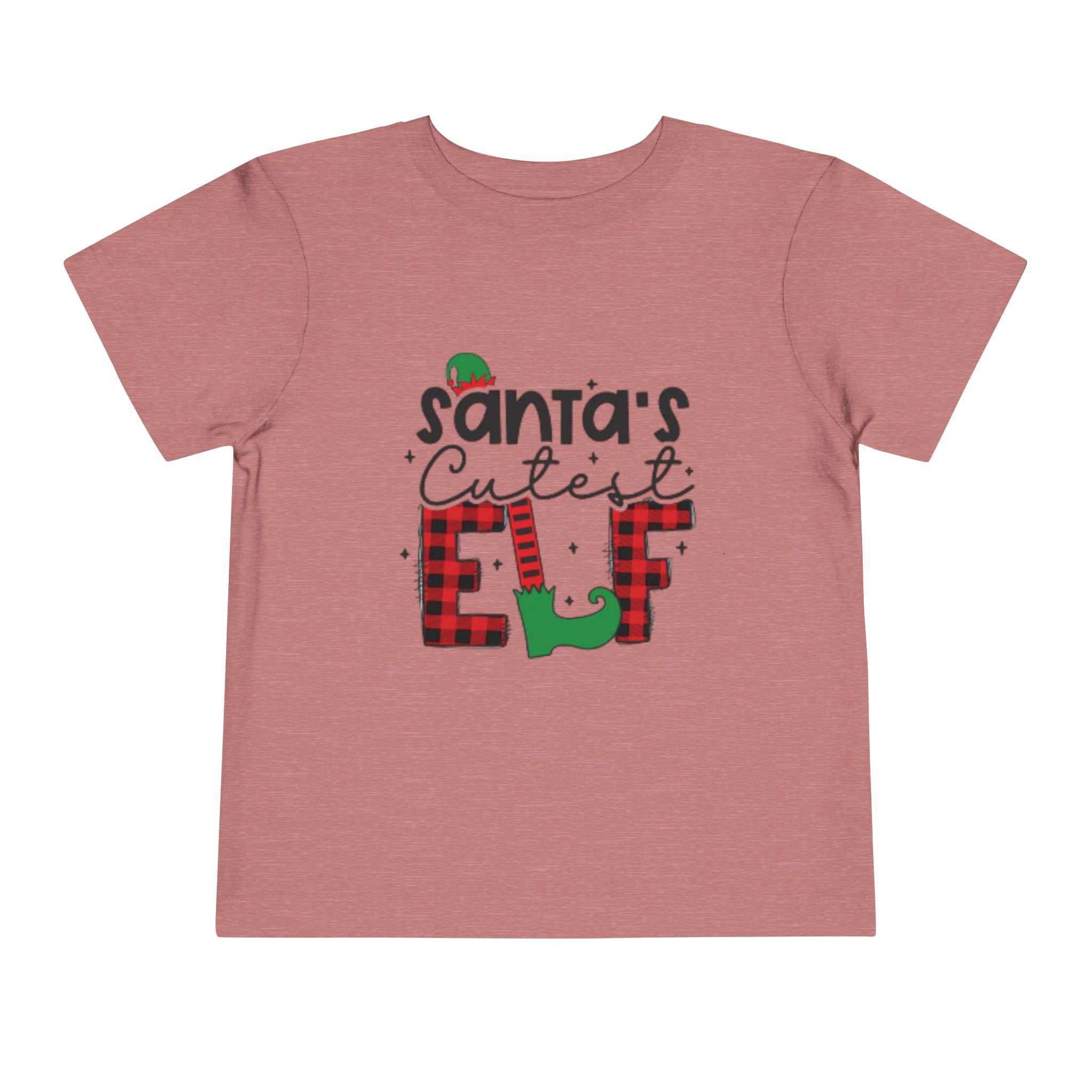 Santa's Cutest Elf Toddler Tee, Holiday Shirt, Christmas Clothing, Kids Apparel, Festive Gift, Elf T-Shirt