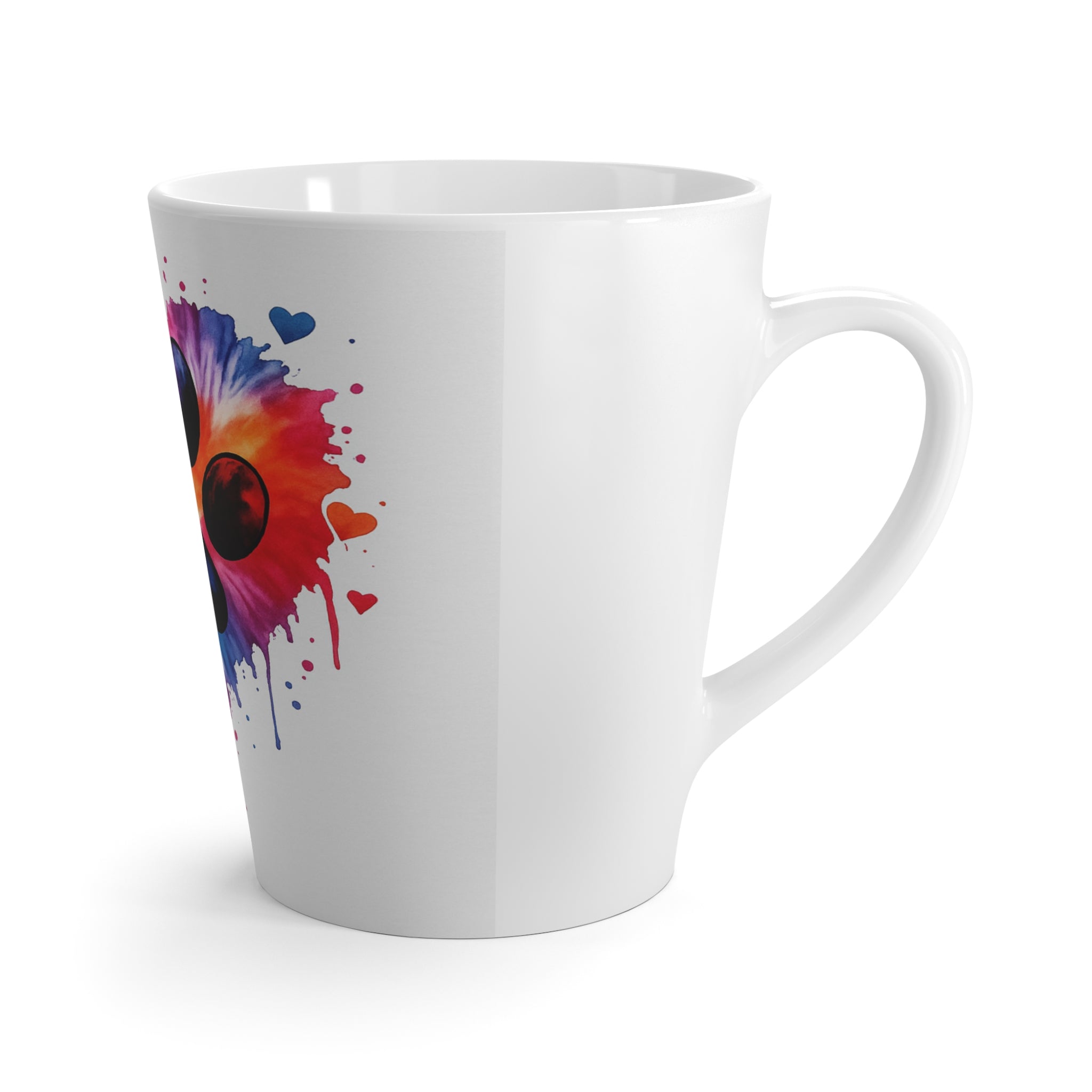 Colorful Paw Print Latte Mug - Perfect Gift for Dog Lovers, Pet Owners, Animal Enthusiasts, Coffee Lovers, and Home Decor