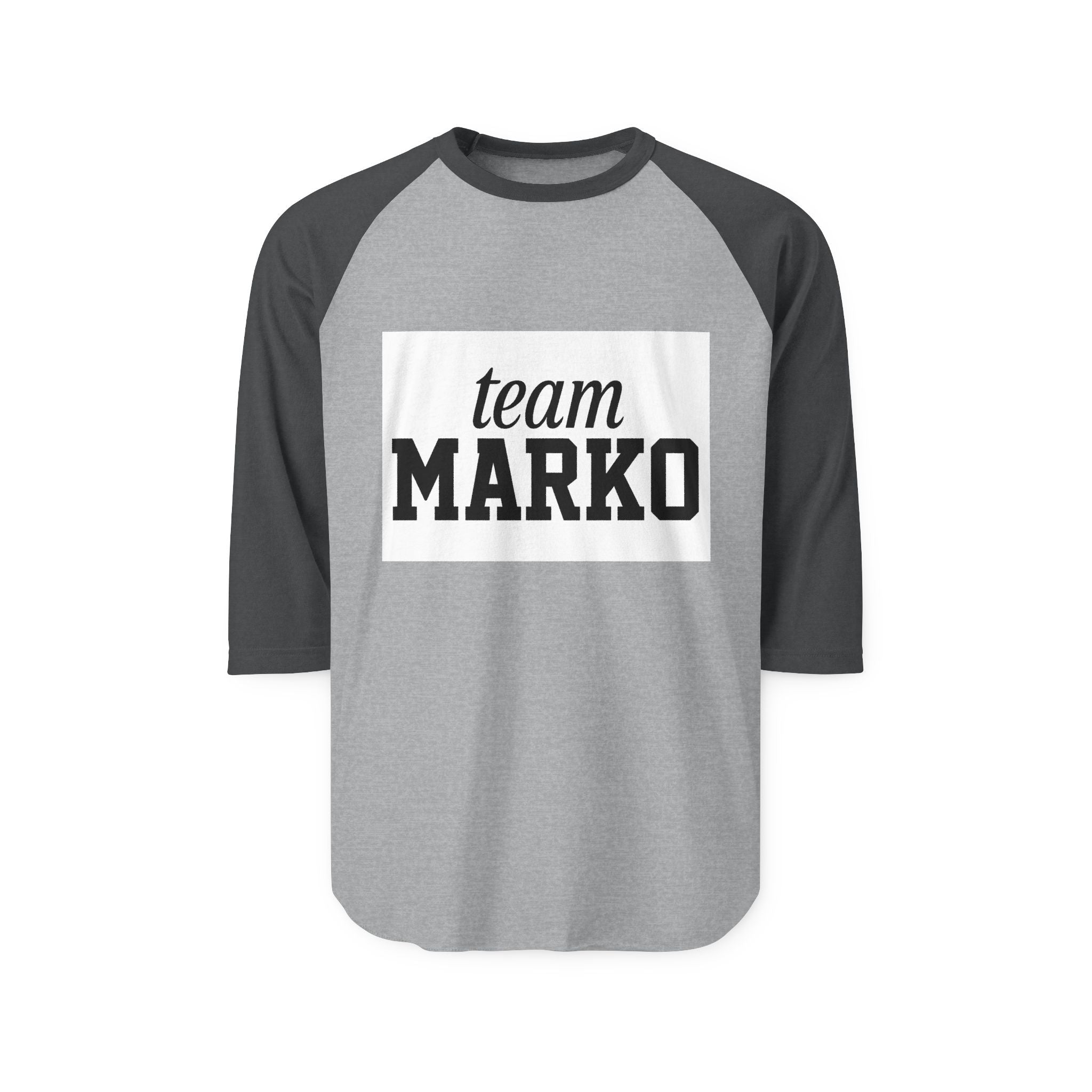 Team Marko Raglan Shirt, Unisex Sports Tee, Gift for Sports Fans, Comfortable Casual Wear, Perfect for Game Day, Team Spirit Apparel
