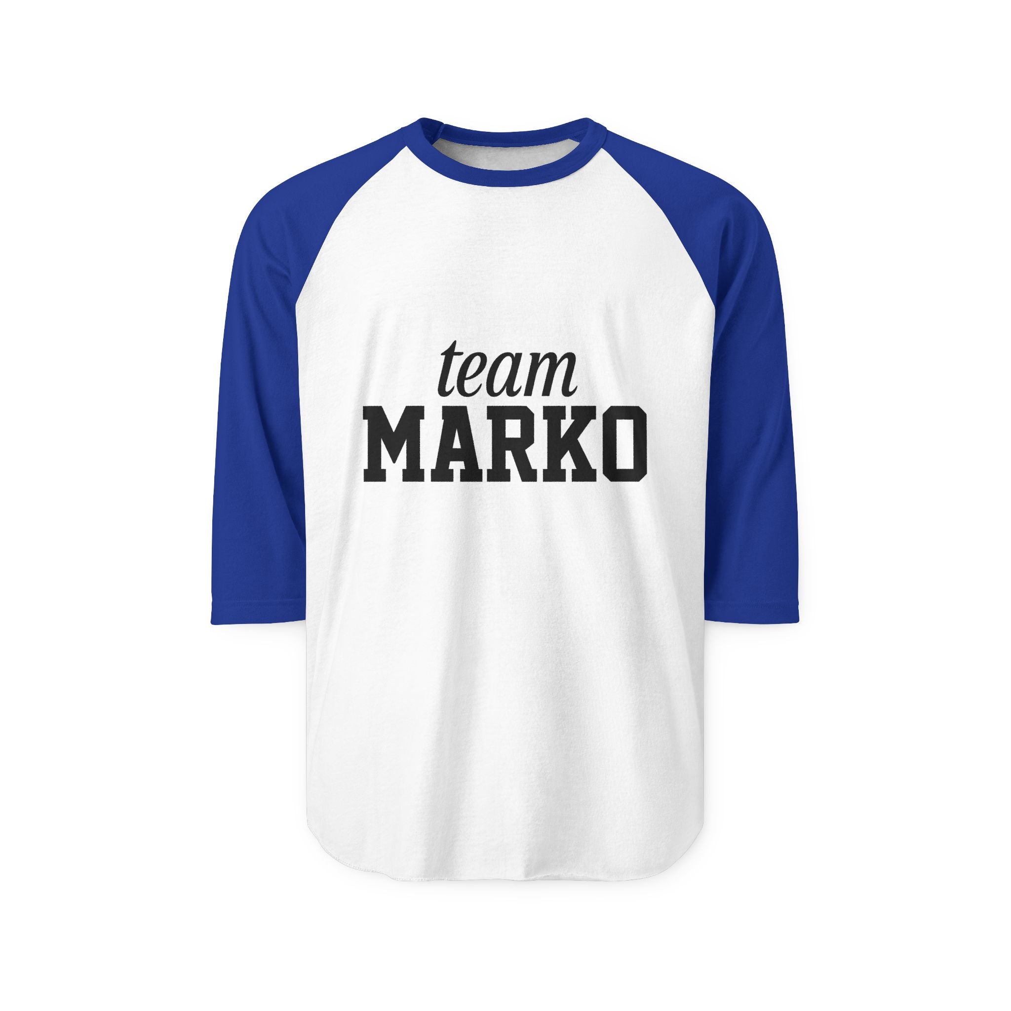 Team Marko Raglan Shirt, Unisex Sports Tee, Gift for Sports Fans, Comfortable Casual Wear, Perfect for Game Day, Team Spirit Apparel