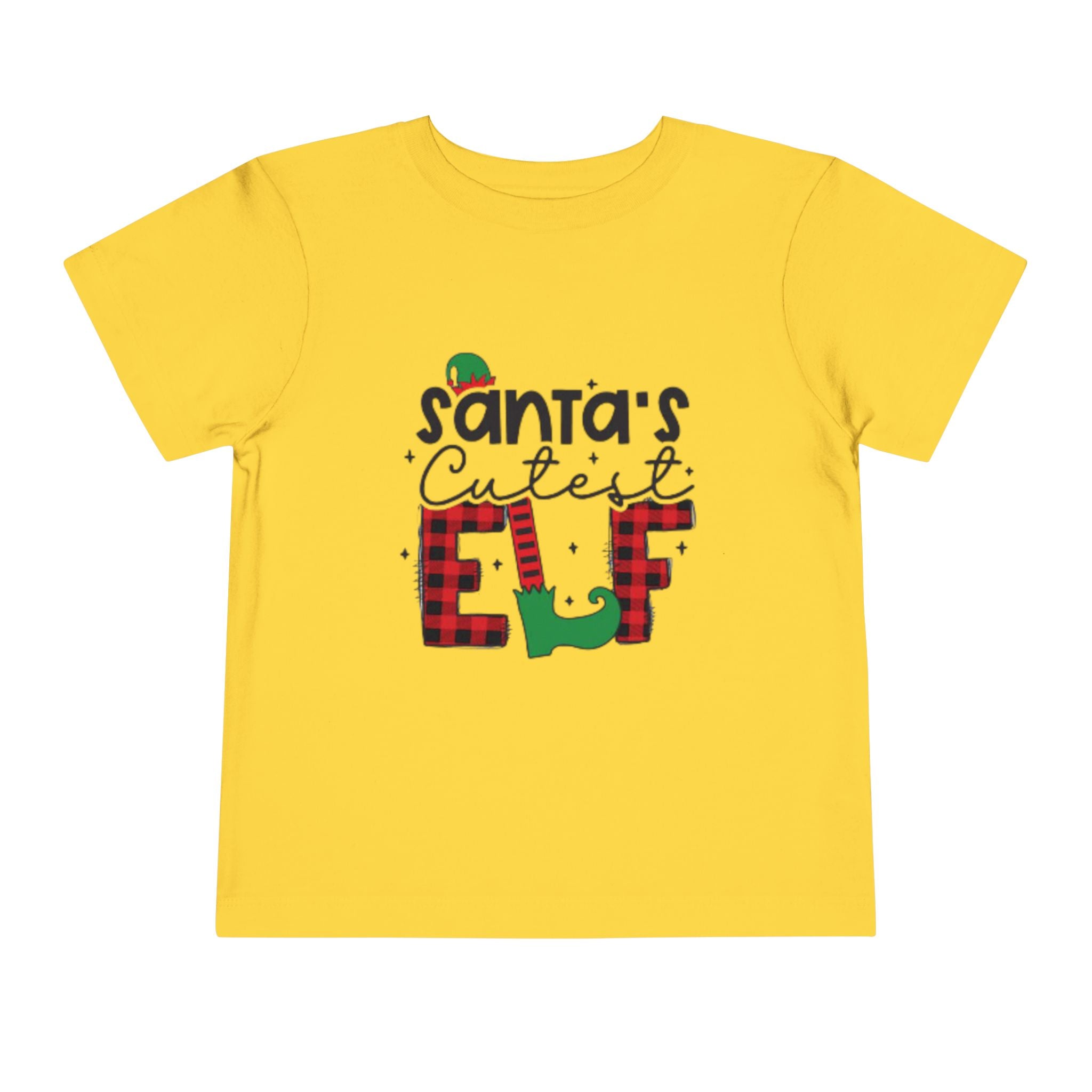 Santa's Cutest Elf Toddler Tee, Holiday Shirt, Christmas Clothing, Kids Apparel, Festive Gift, Elf T-Shirt