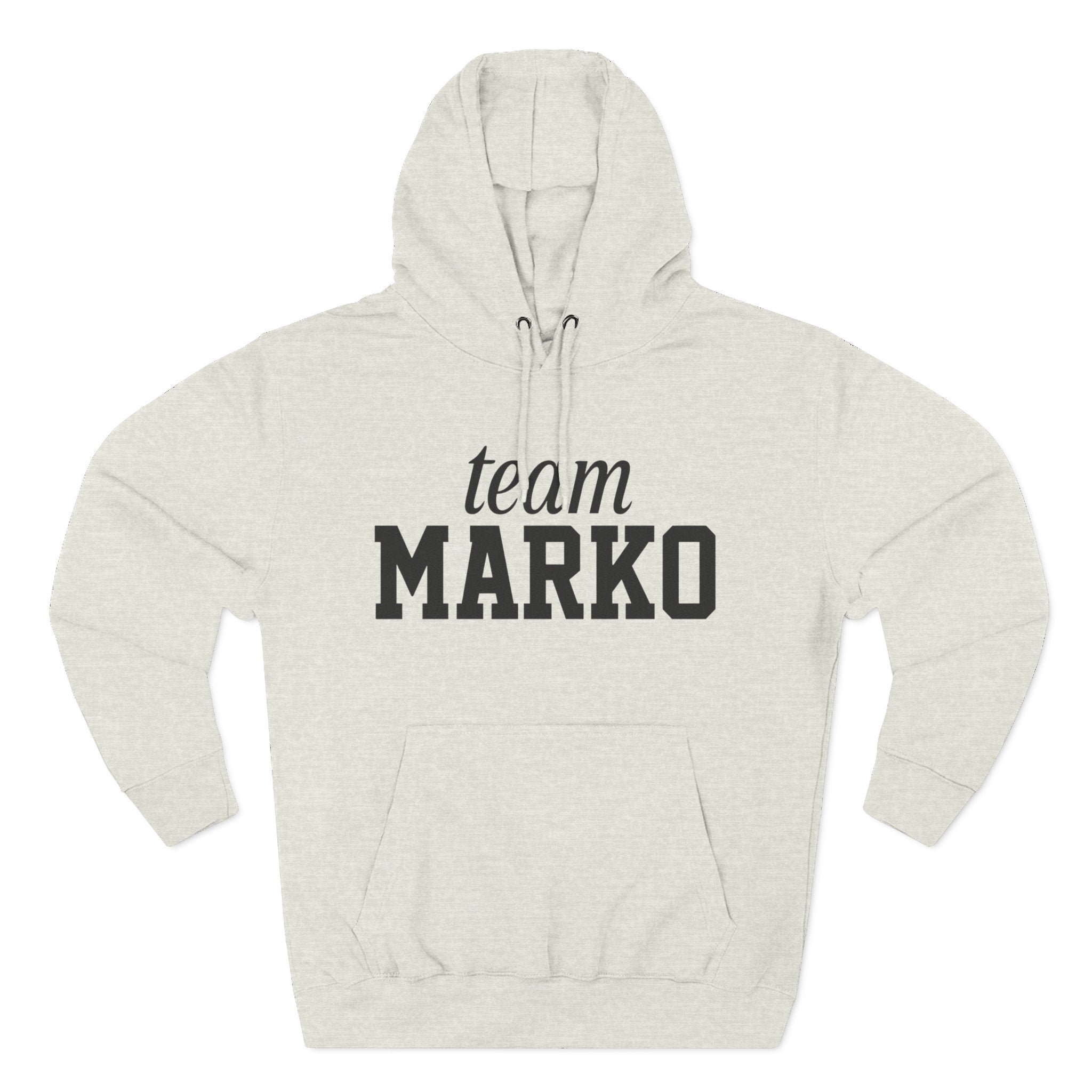 Team Marko Hoodie, Personalized Fleece Sweatshirt, Gift for Sports Fans, Casual Wear, Gym Outfit, Custom Hoodie