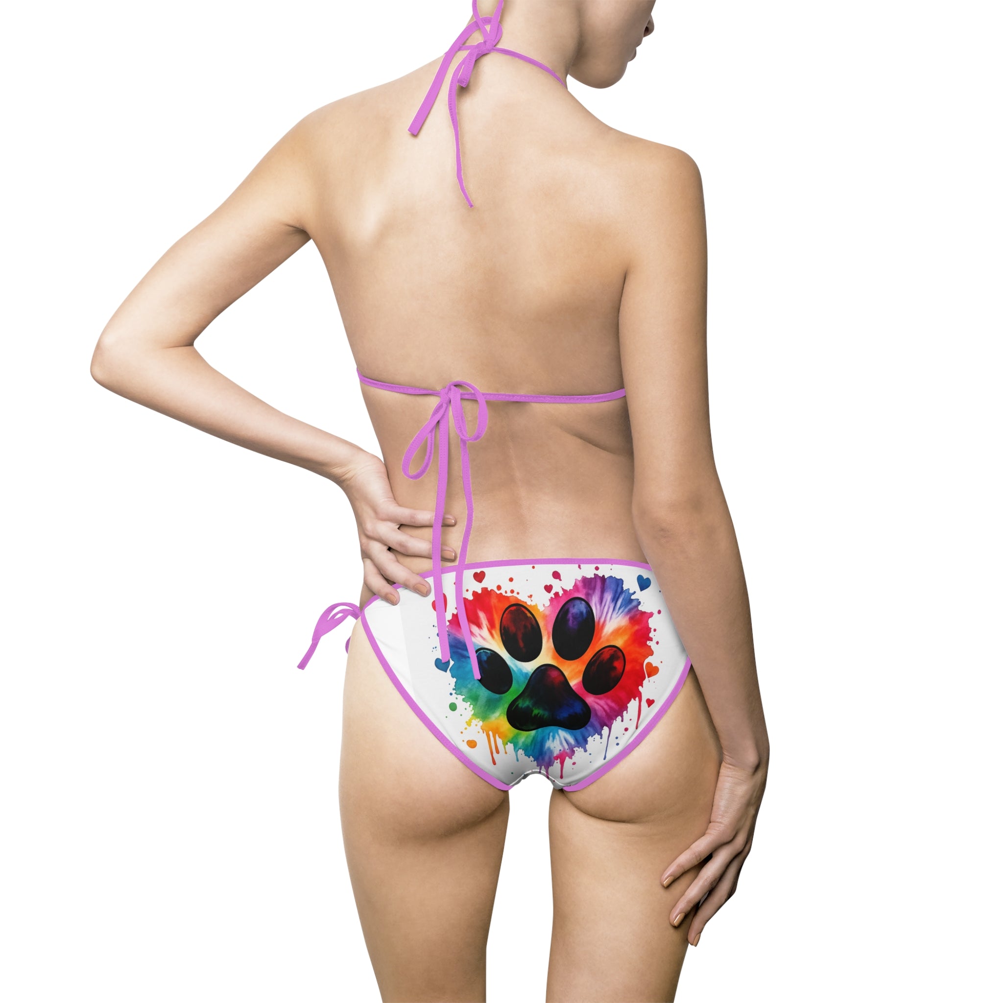 Vibrant Women's Bikini Swimsuit, Tropical Swimwear, Beach Ready, Summer Essentials, Pool Party Must-Have, Gift for Her