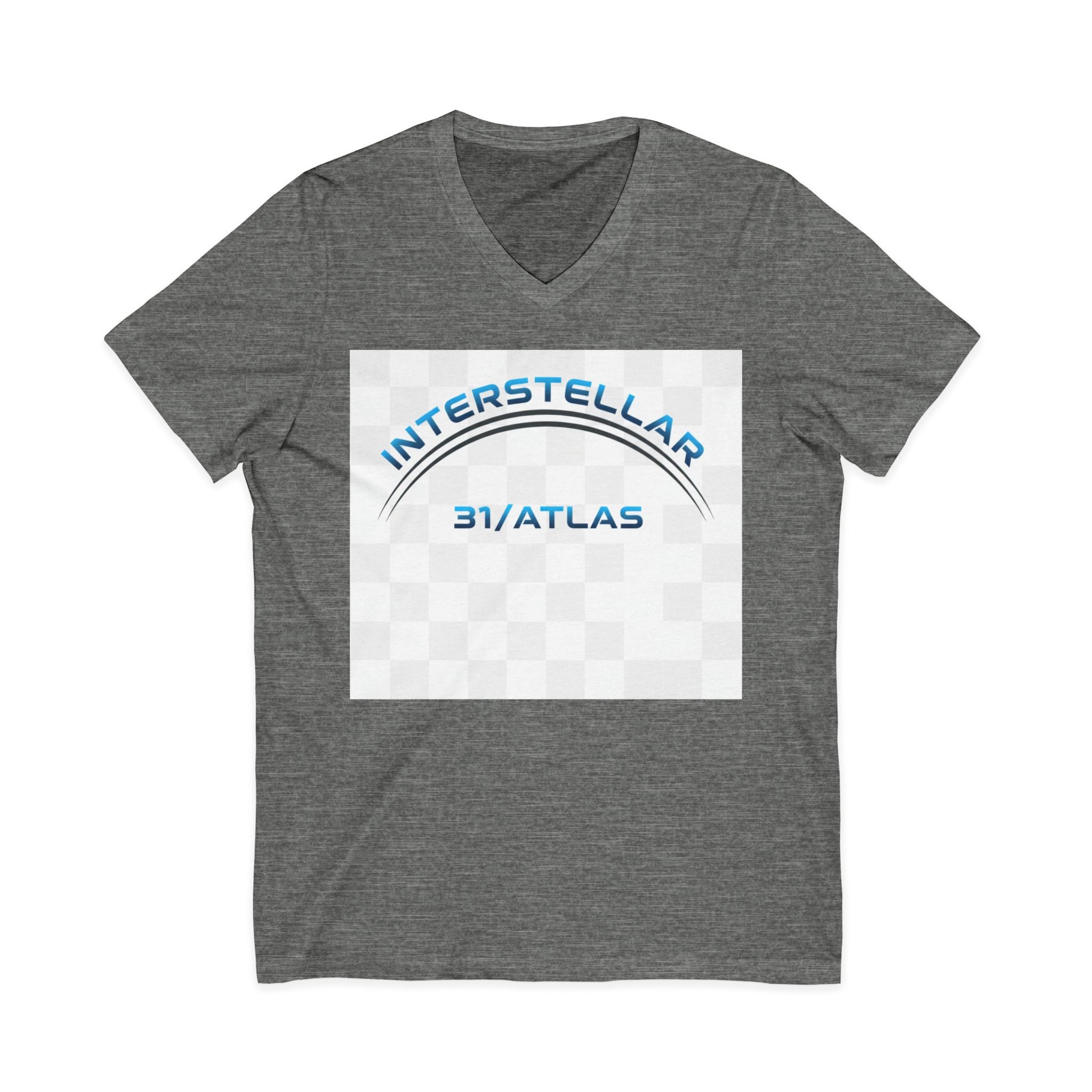 Interstellar V-Neck Tee, Unisex Graphic Tee, Spooky UFO Shirt, Space Lover Gift, Halloween T-Shirt