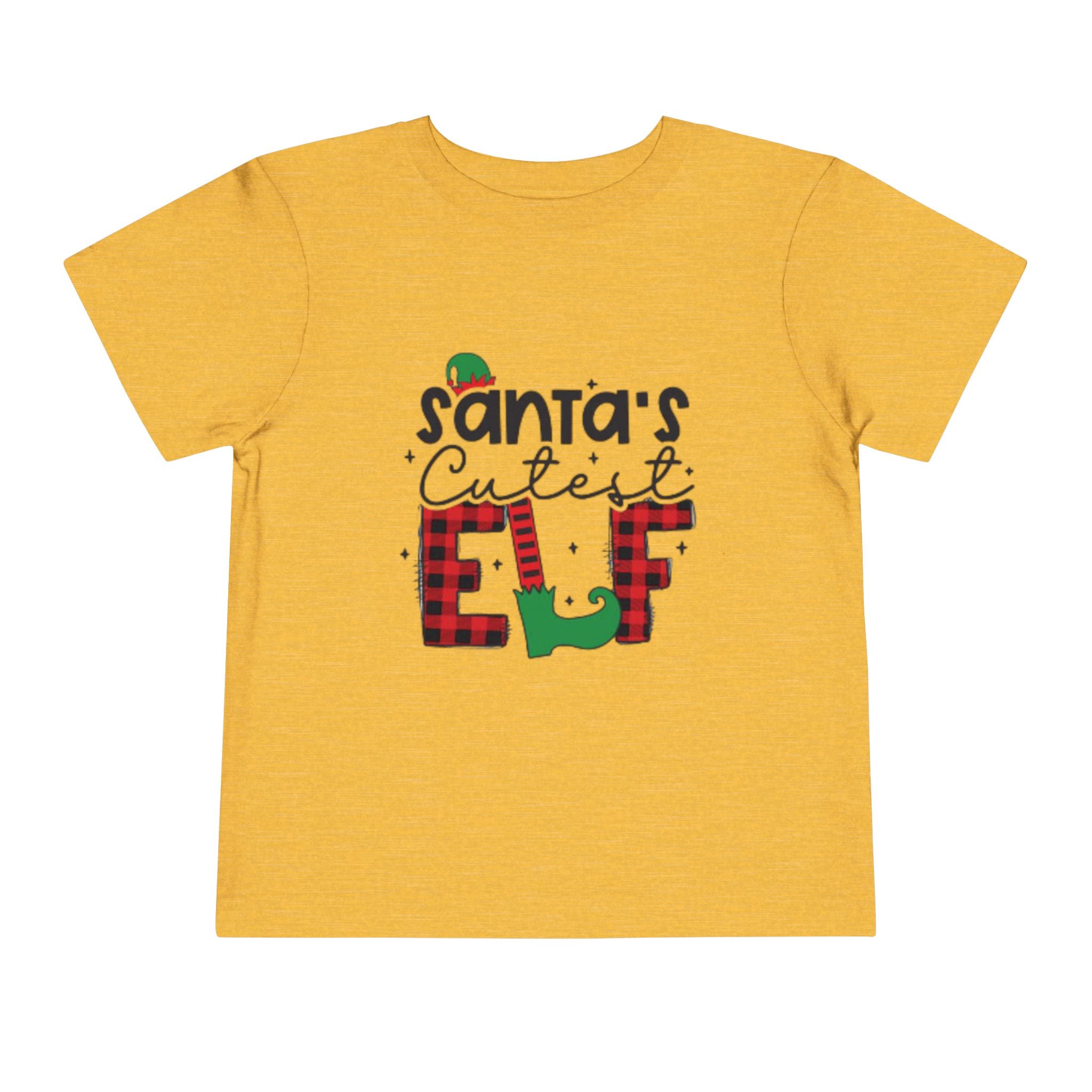 Santa's Cutest Elf Toddler Tee, Holiday Shirt, Christmas Clothing, Kids Apparel, Festive Gift, Elf T-Shirt