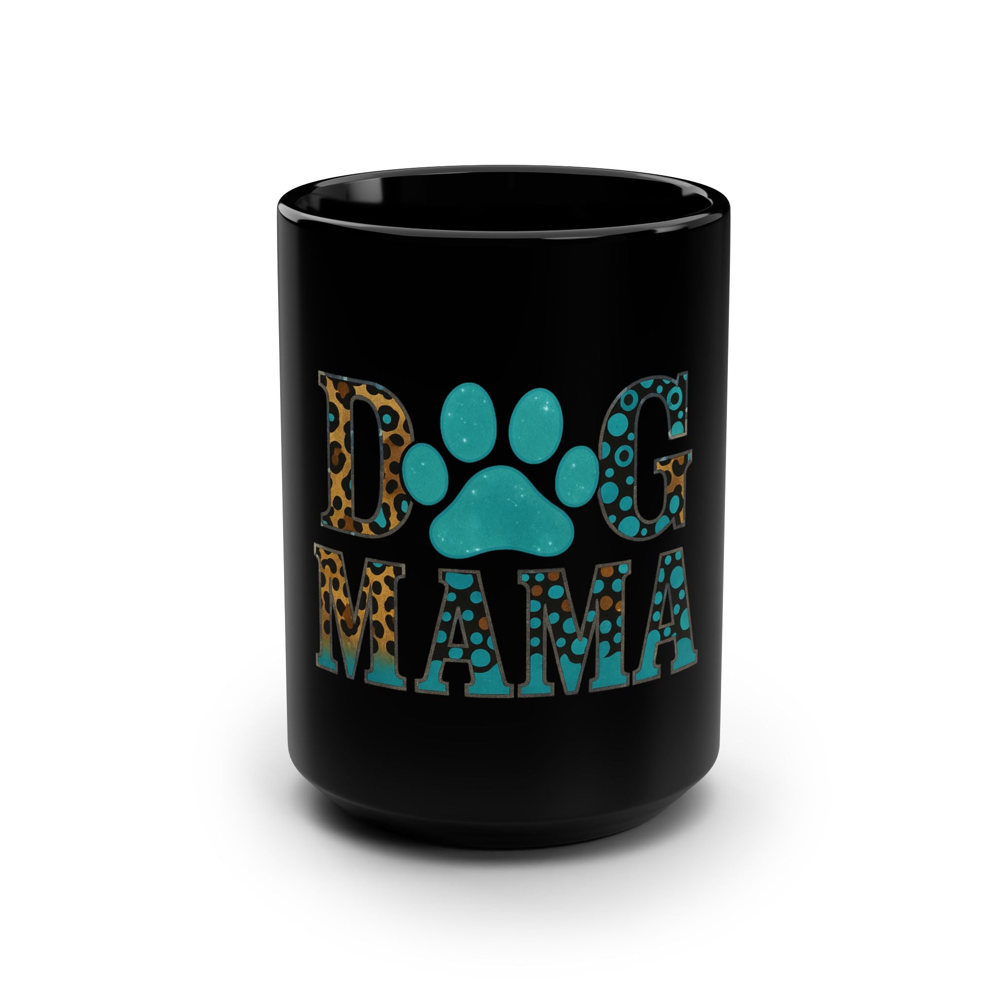 Dog Mama Mug - 15oz Black Coffee Cup, Gifts for Dog Lovers, Pet Owner Appreciation, Cozy Home Decor, Dog Mom Present