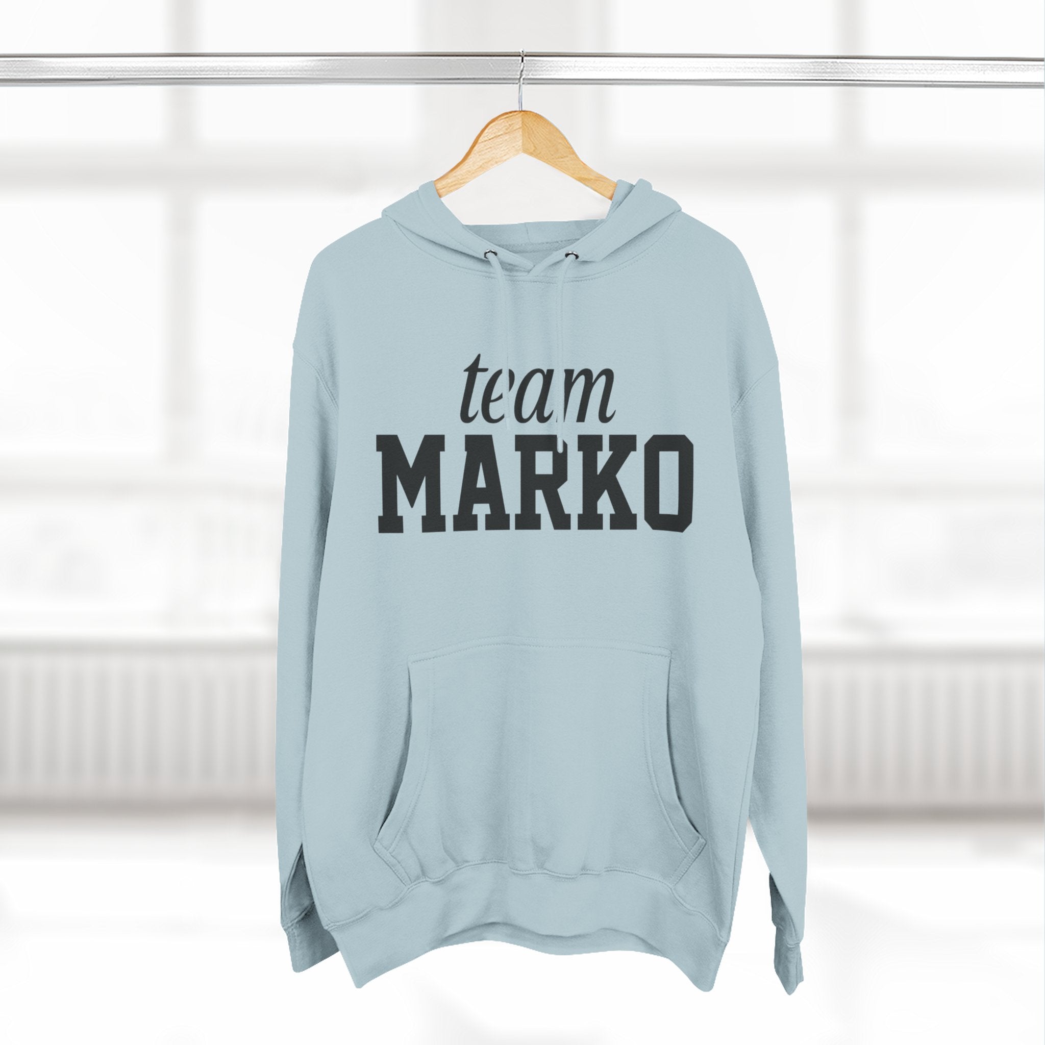 Team Marko Hoodie, Personalized Fleece Sweatshirt, Gift for Sports Fans, Casual Wear, Gym Outfit, Custom Hoodie