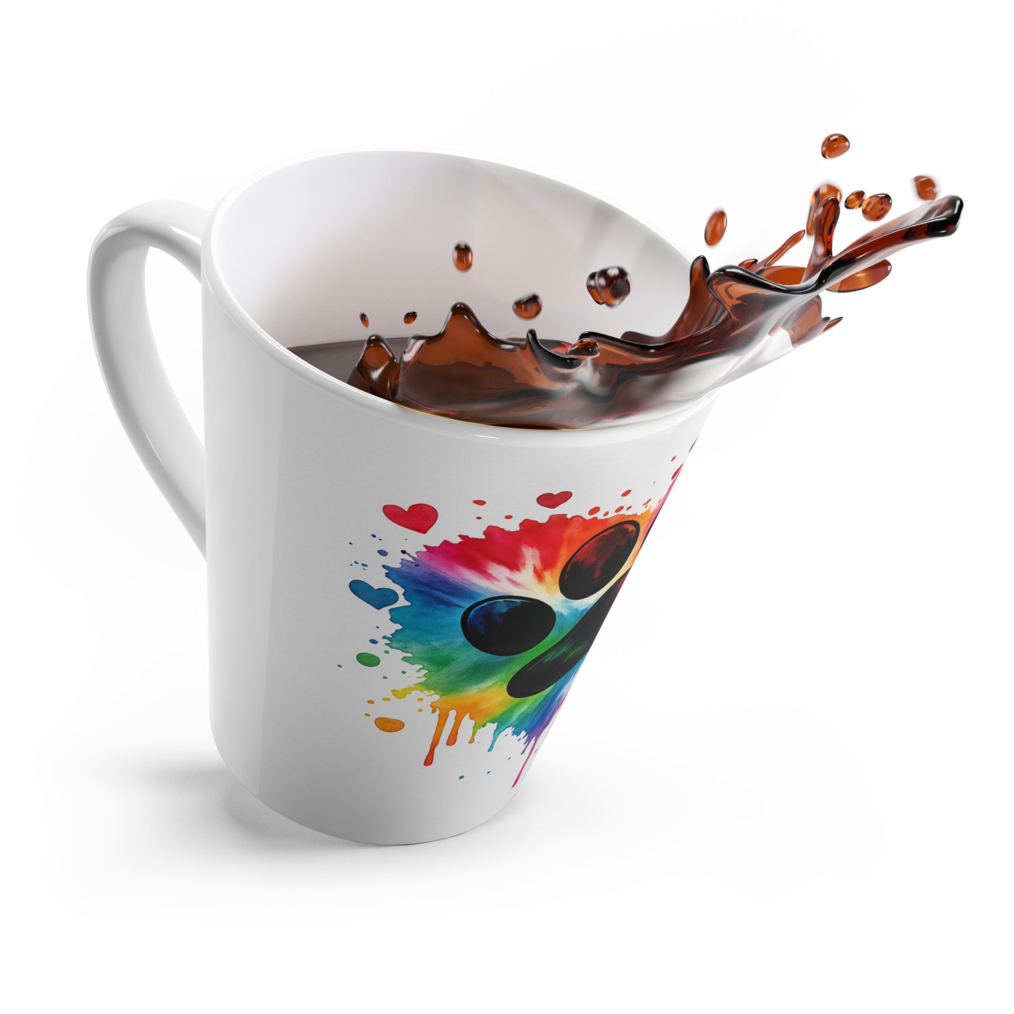 Colorful Paw Print Latte Mug - Perfect Gift for Dog Lovers, Pet Owners, Animal Enthusiasts, Coffee Lovers, and Home Decor