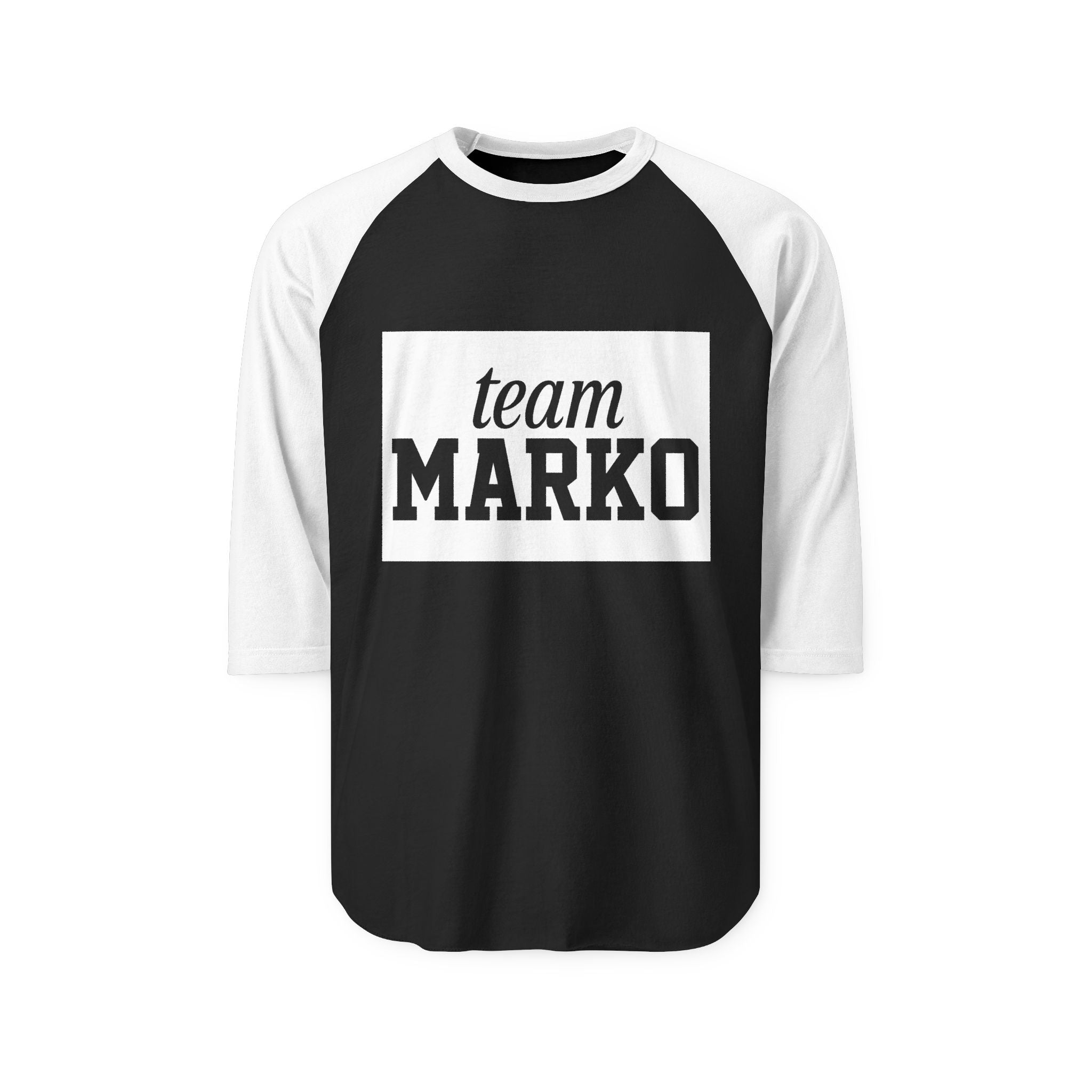 Team Marko Raglan Shirt, Unisex Sports Tee, Gift for Sports Fans, Comfortable Casual Wear, Perfect for Game Day, Team Spirit Apparel