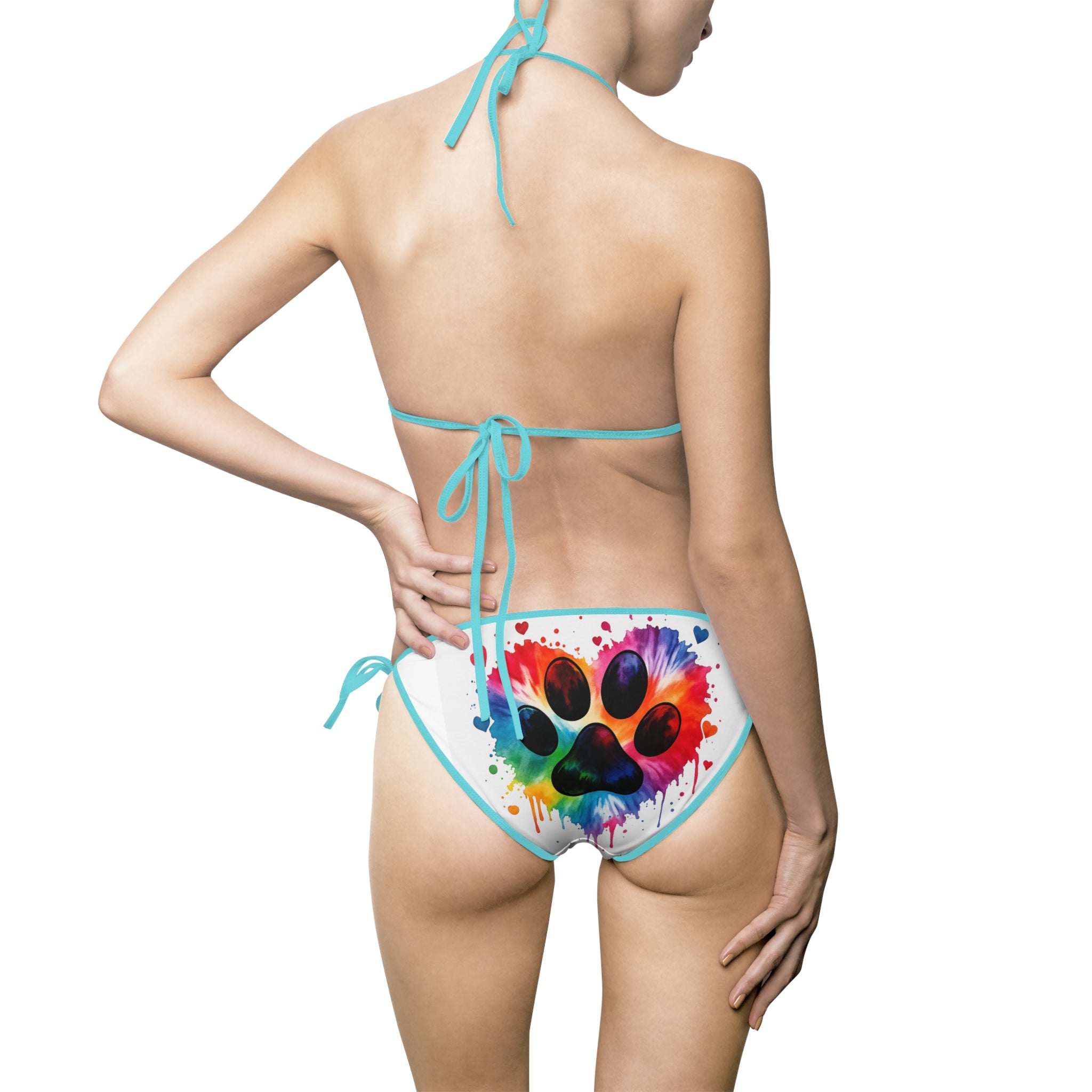 Vibrant Women's Bikini Swimsuit, Tropical Swimwear, Beach Ready, Summer Essentials, Pool Party Must-Have, Gift for Her