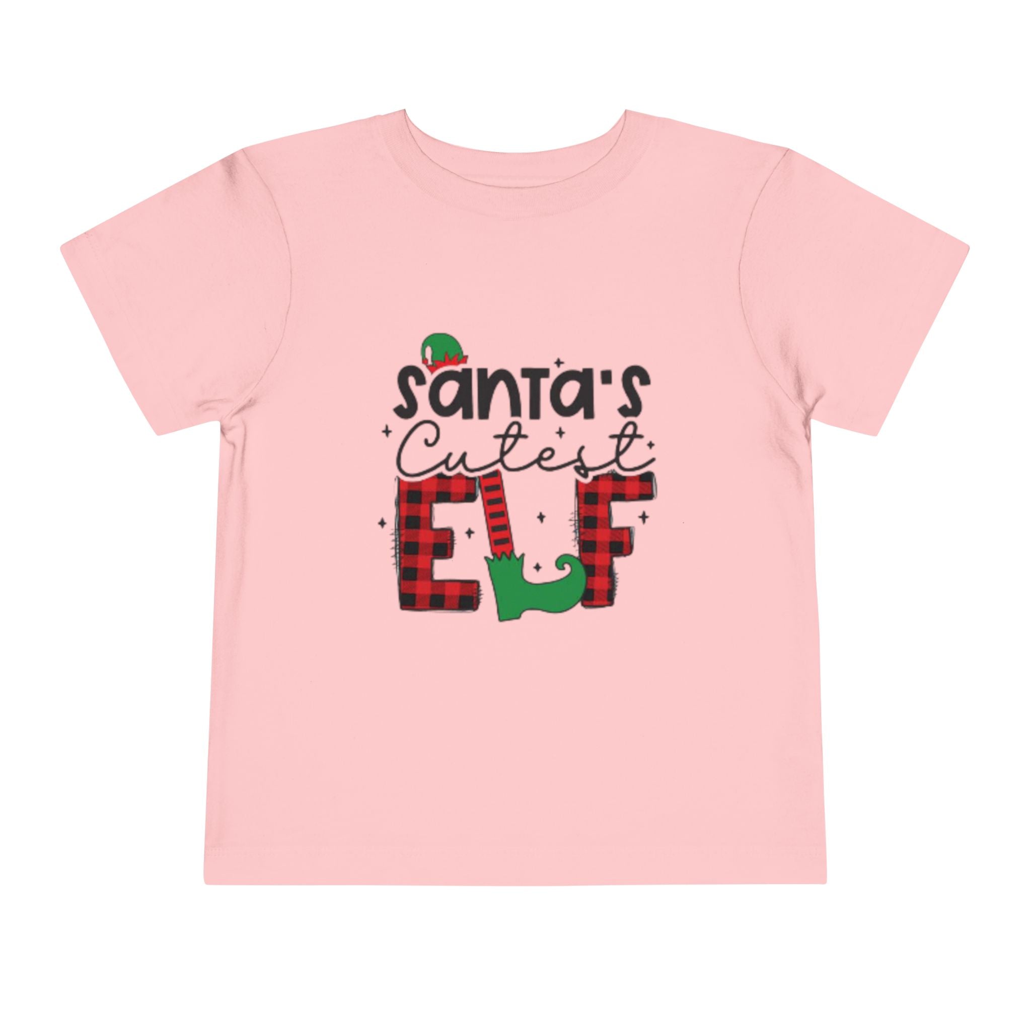 Santa's Cutest Elf Toddler Tee, Holiday Shirt, Christmas Clothing, Kids Apparel, Festive Gift, Elf T-Shirt