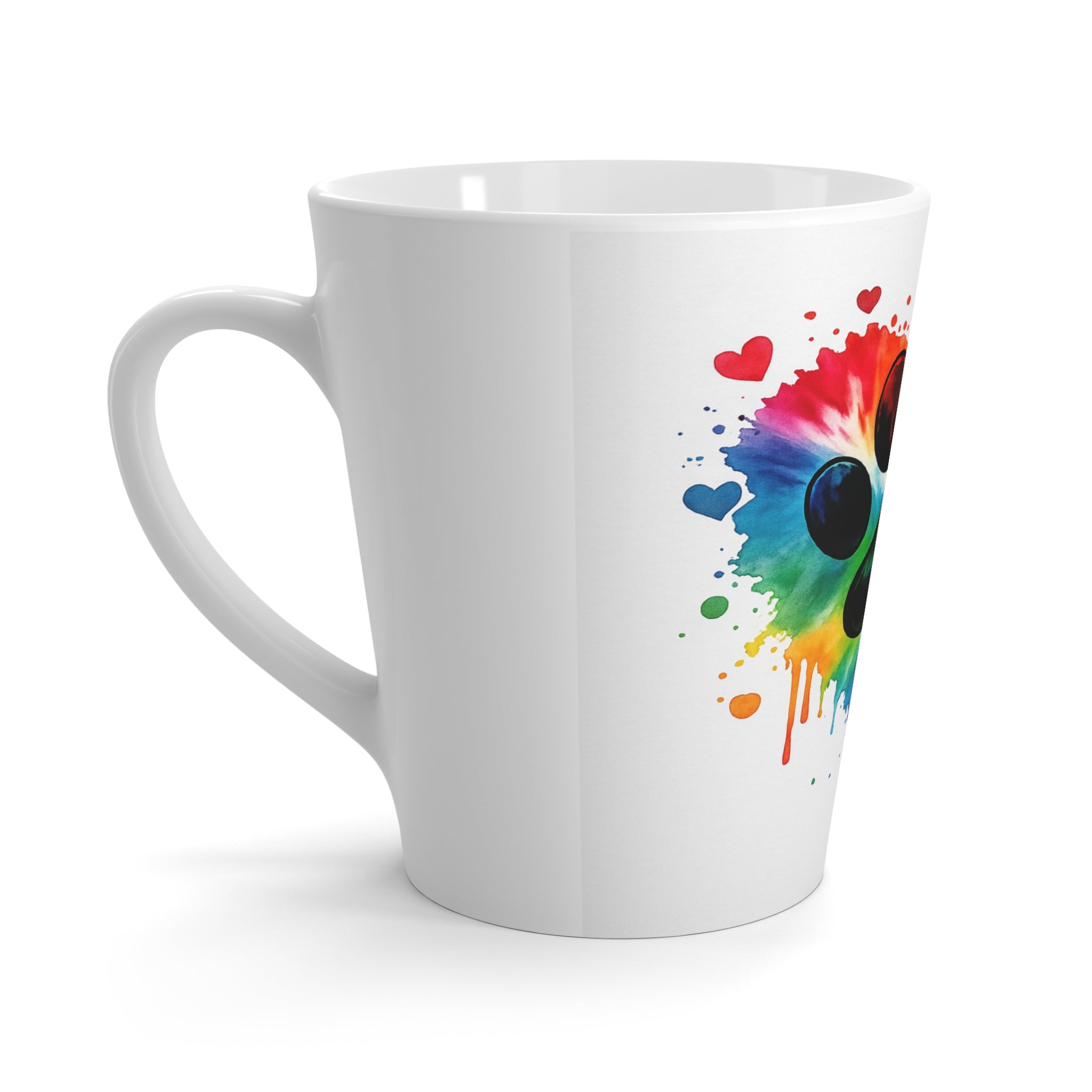 Colorful Paw Print Latte Mug - Perfect Gift for Dog Lovers, Pet Owners, Animal Enthusiasts, Coffee Lovers, and Home Decor