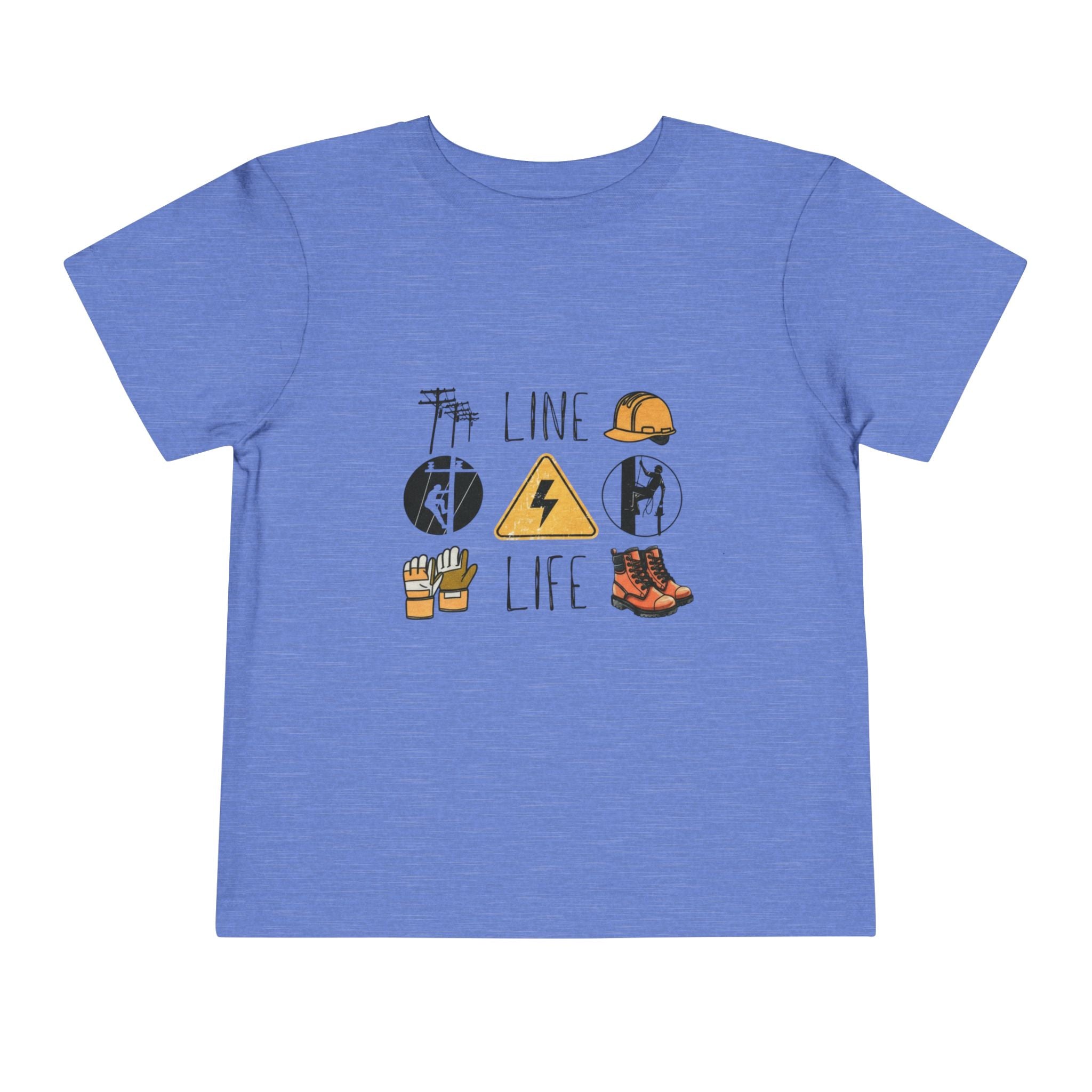 Toddler Line Life Tee, Kids Safety Shirt, Construction Theme, Funny Work Tee, Unique Gift for Boys, Personalized Toddler Apparel