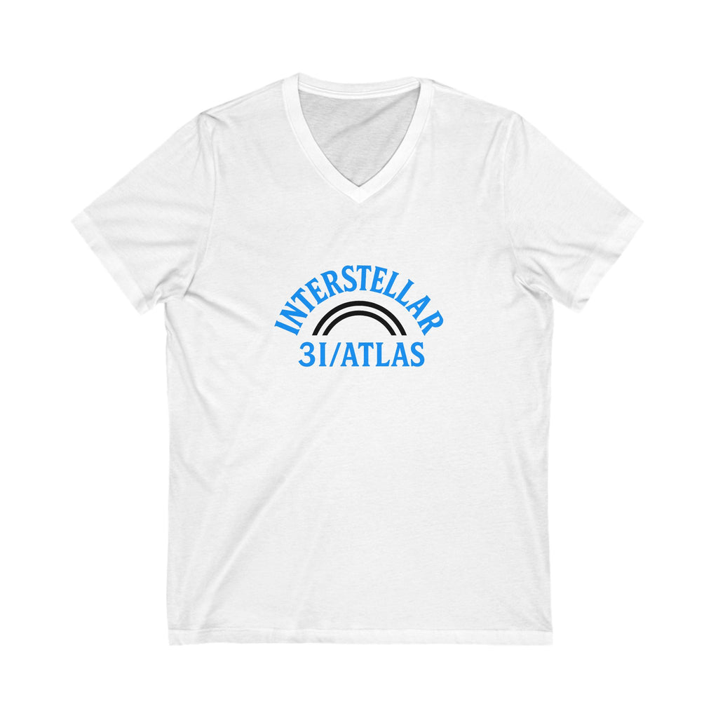 Interstellar 31/Atlas V-Neck Tee, Unisex Cool Casual Shirt, Space-themed Gift, Astronomy Lover Clothing, Trendy Everyday Wear
