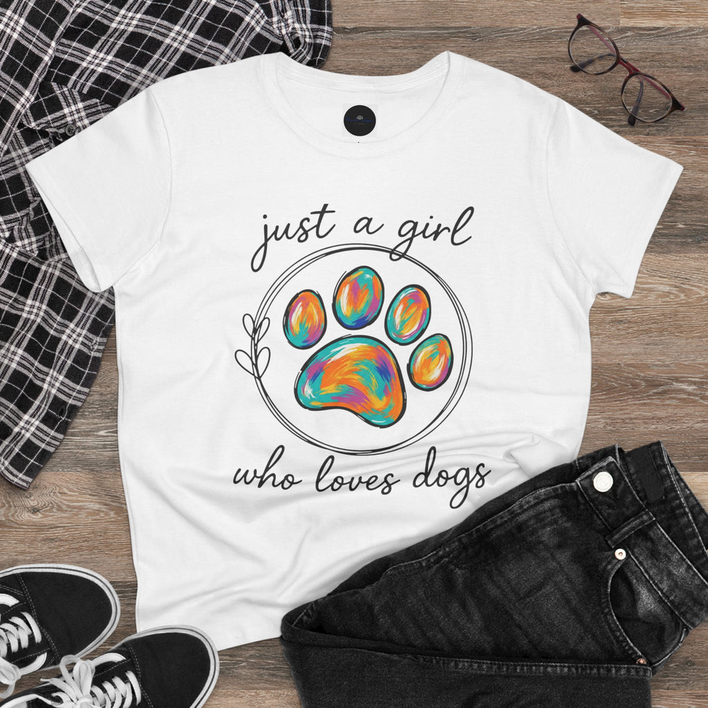 Just a Girl Who Loves Dogs Cotton Tee