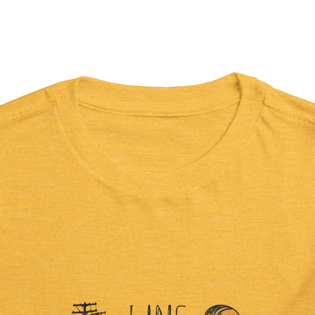 Toddler Line Life Tee, Kids Safety Shirt, Construction Theme, Funny Work Tee, Unique Gift for Boys, Personalized Toddler Apparel