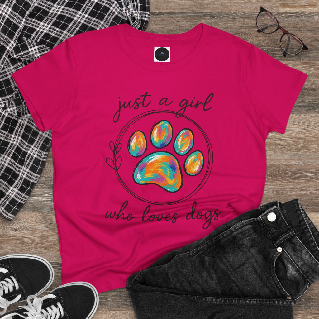 Just a Girl Who Loves Dogs Cotton Tee