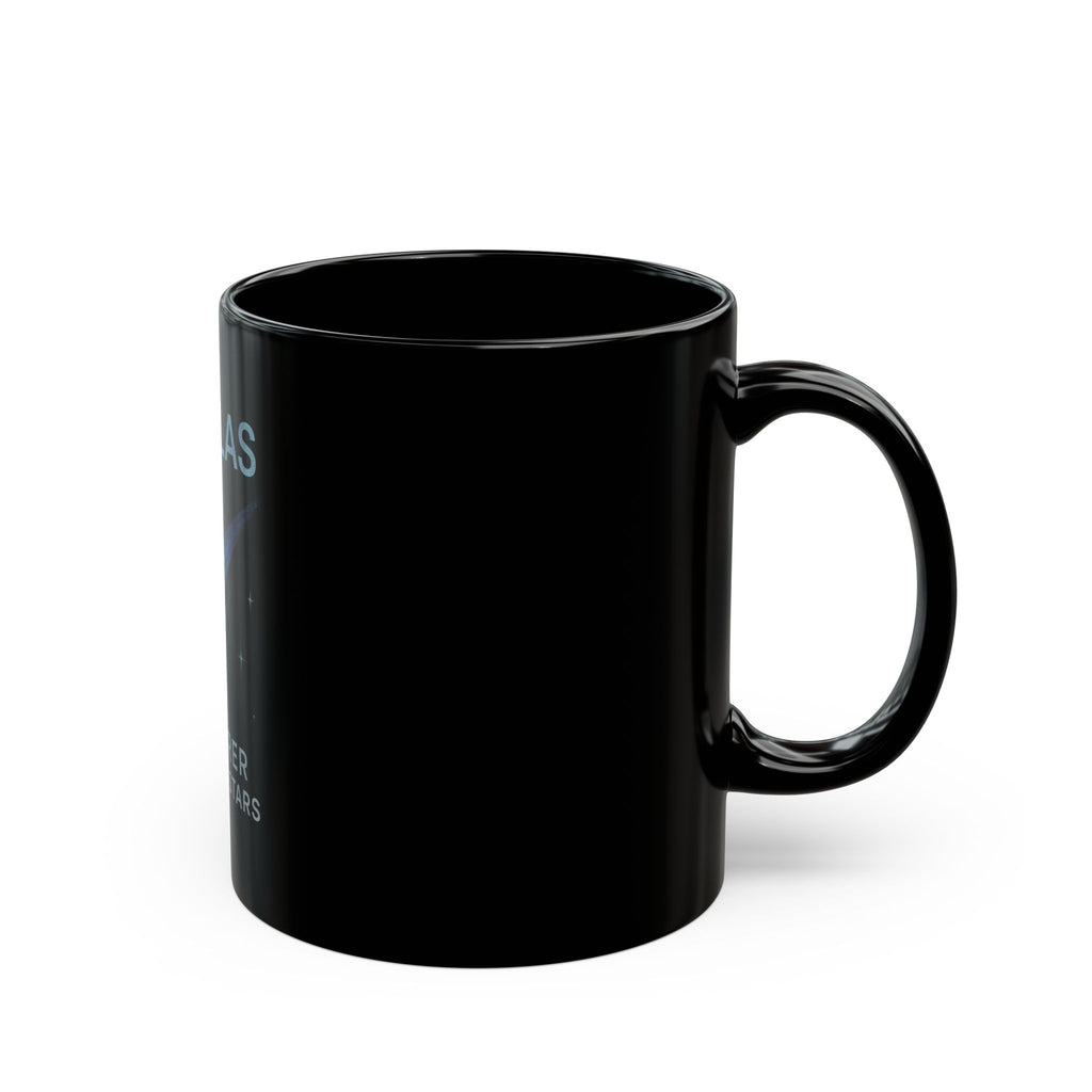 Wanderer From The Stars Black Mug — 11oz/15oz Space Comet Coffee Cup