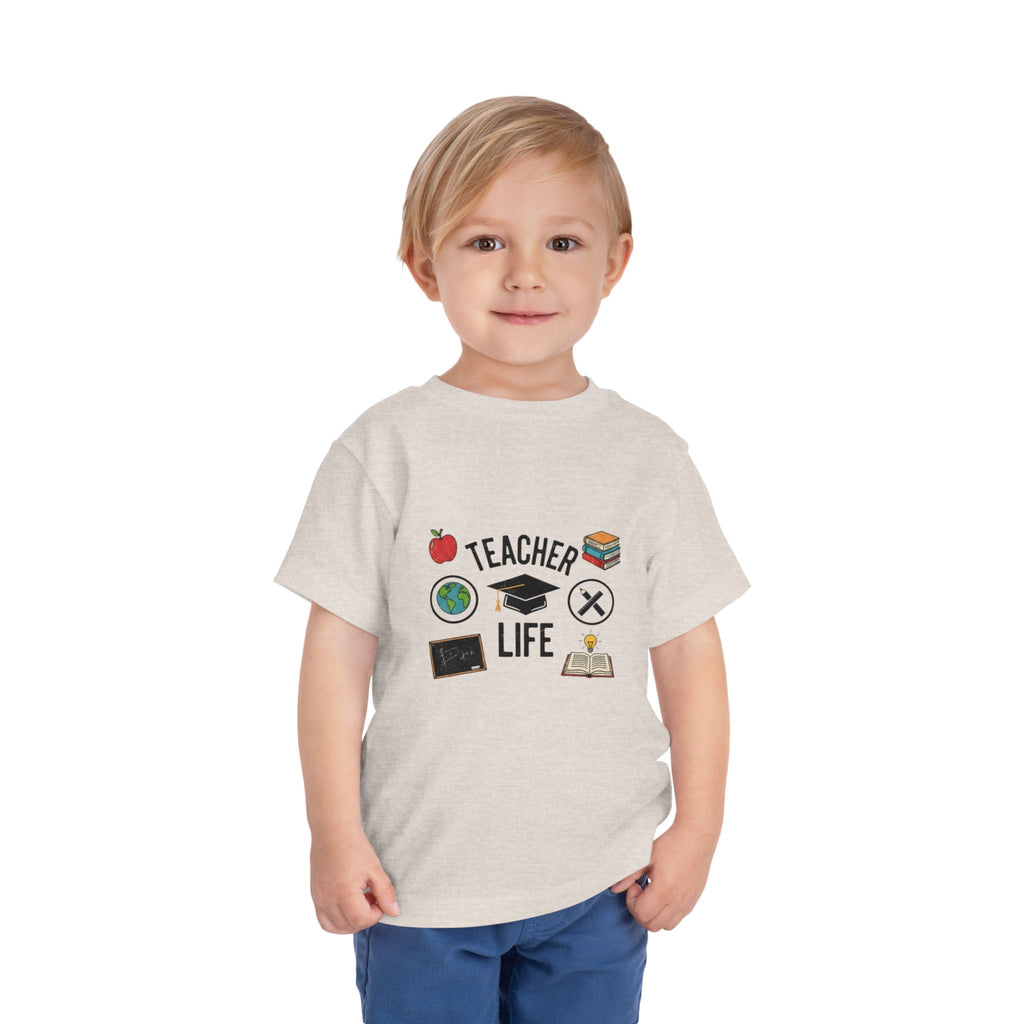 Teacher Life Toddler Tee, Cute Kids T-Shirt, Back to School Gift, Toddler Apparel, Educational Tee, Teacher Gift