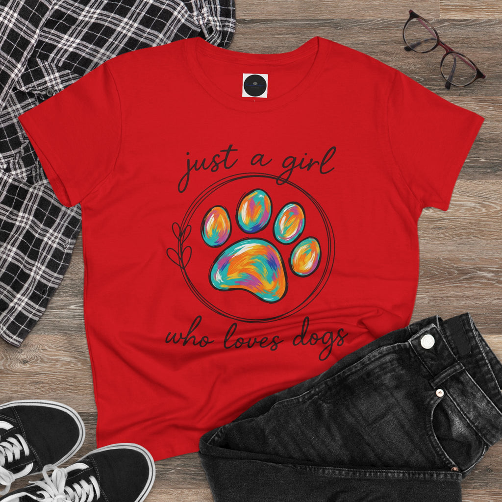 Just a Girl Who Loves Dogs Cotton Tee