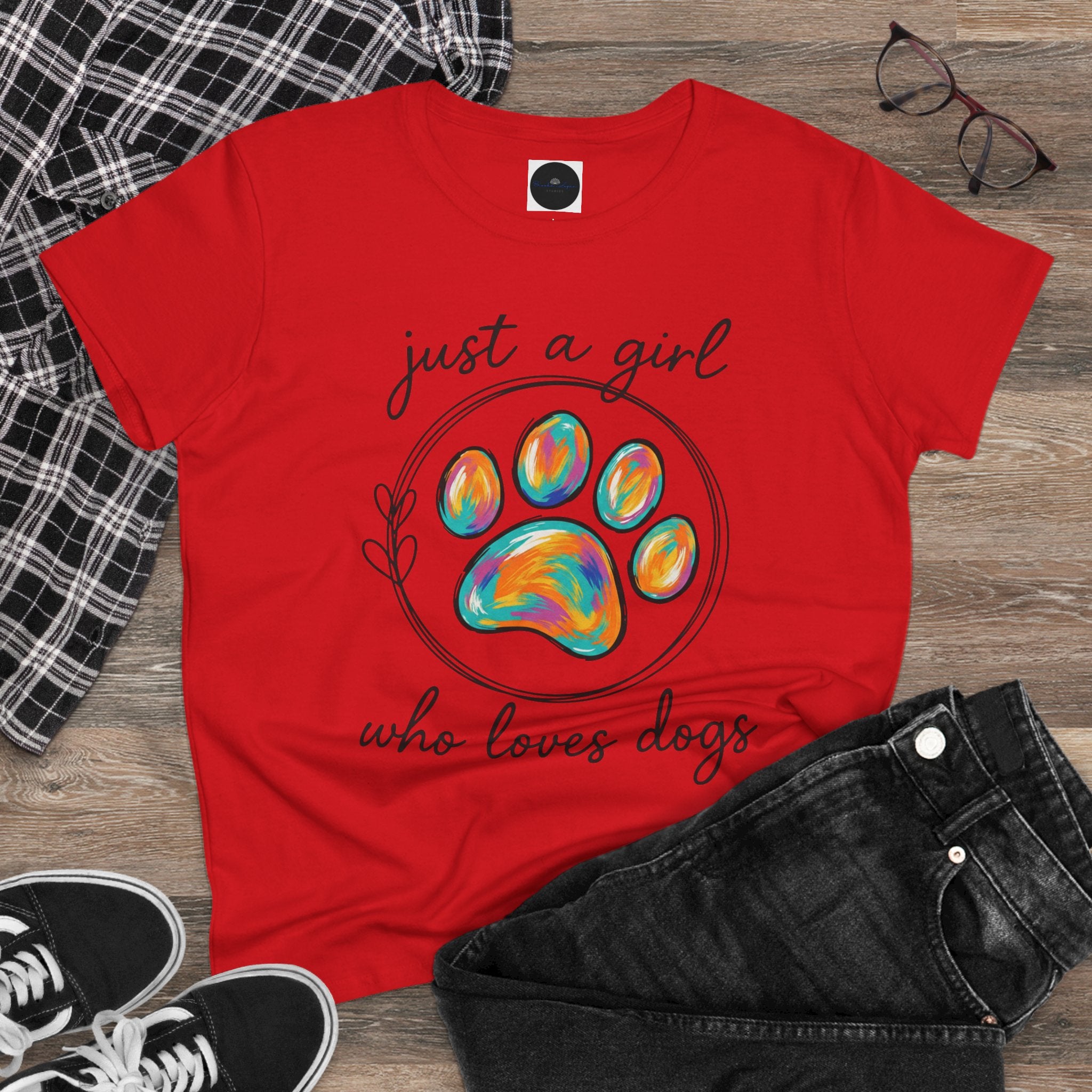Just a Girl Who Loves Dogs Cotton Tee