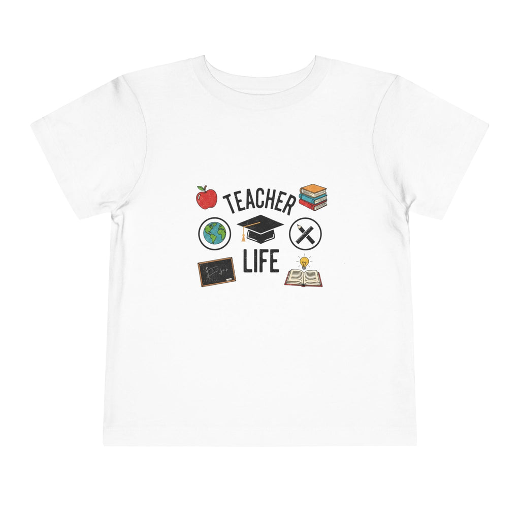 Teacher Life Toddler Tee, Cute Kids T-Shirt, Back to School Gift, Toddler Apparel, Educational Tee, Teacher Gift