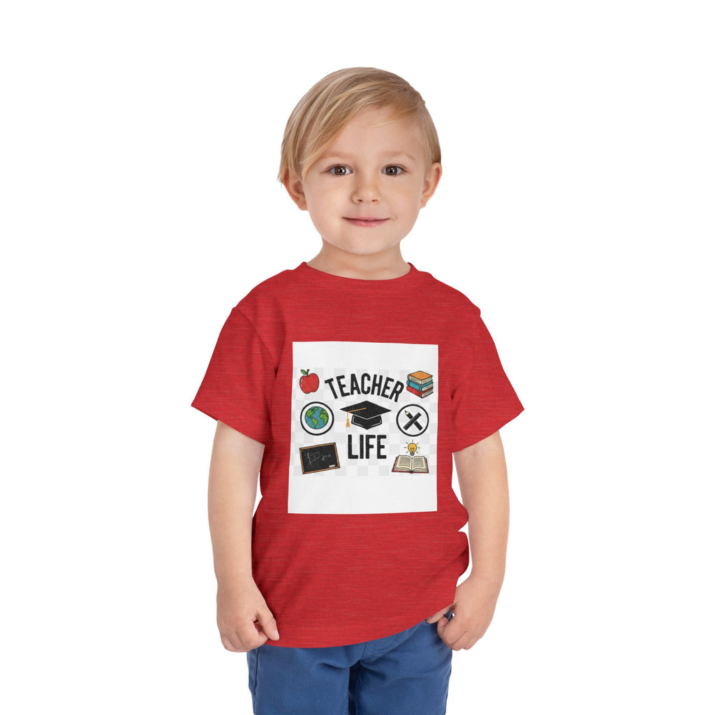 Teacher Life Toddler Tee, Cute Kids T-Shirt, Back to School Gift, Toddler Apparel, Educational Tee, Teacher Gift