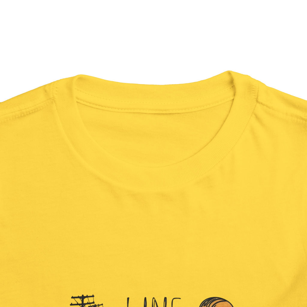 Toddler Line Life Tee, Kids Safety Shirt, Construction Theme, Funny Work Tee, Unique Gift for Boys, Personalized Toddler Apparel