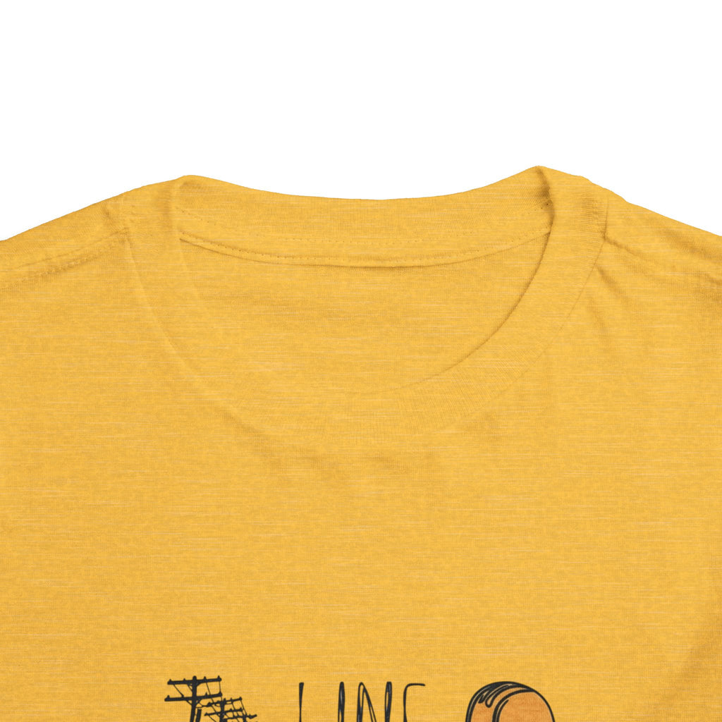 Toddler Line Life Tee, Kids Safety Shirt, Construction Theme, Funny Work Tee, Unique Gift for Boys, Personalized Toddler Apparel